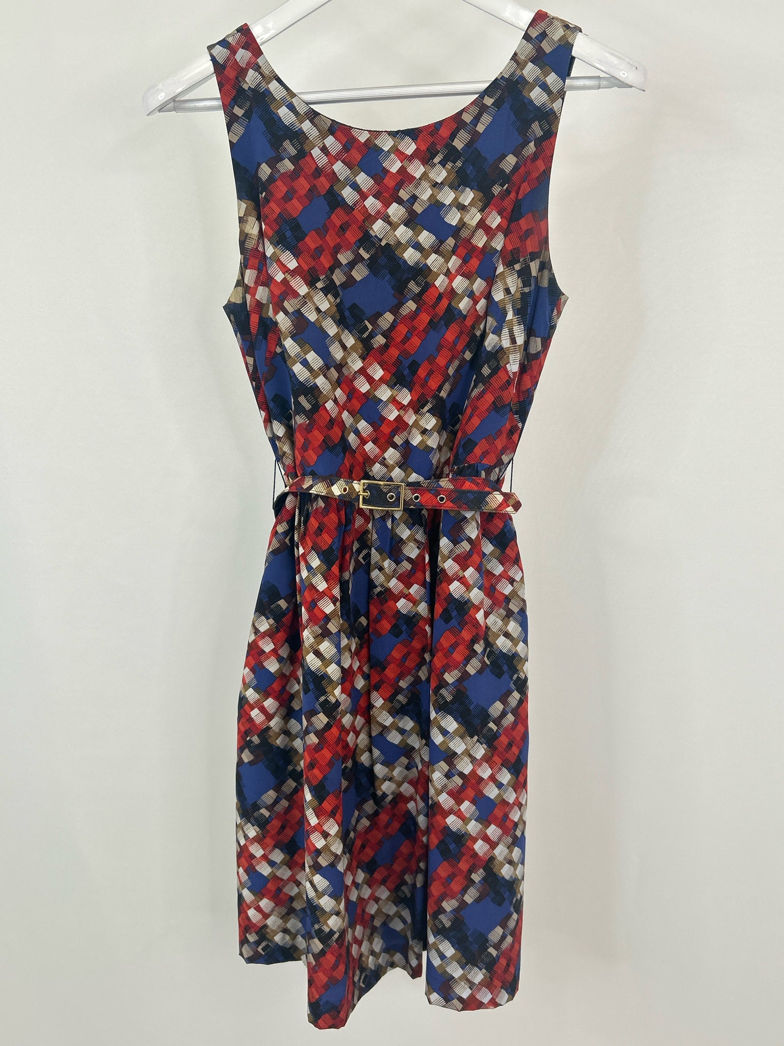 TRINA TURK Size 6 RED & BLUE Women Dress