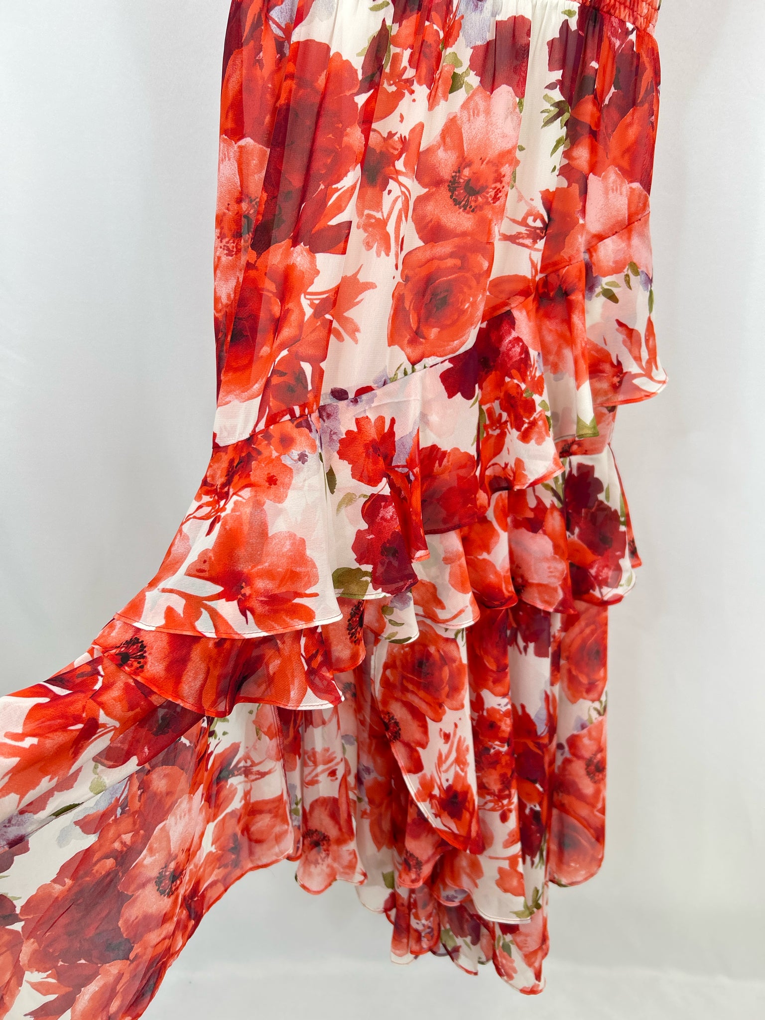 TAYLOR Size 8 red & white Women Dress