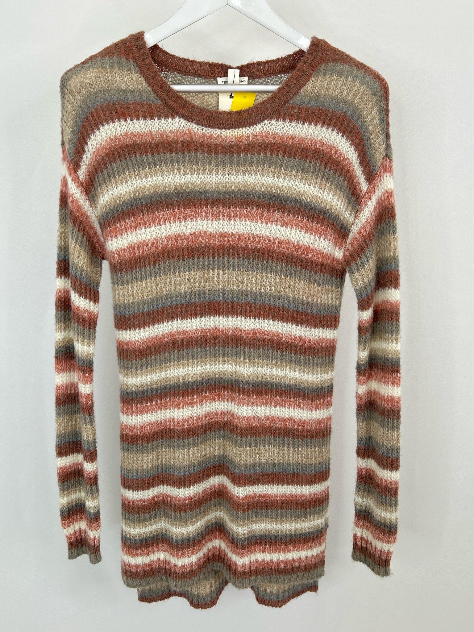 TRIBAL JEANS Size S Rust Striped Women Dress NWT