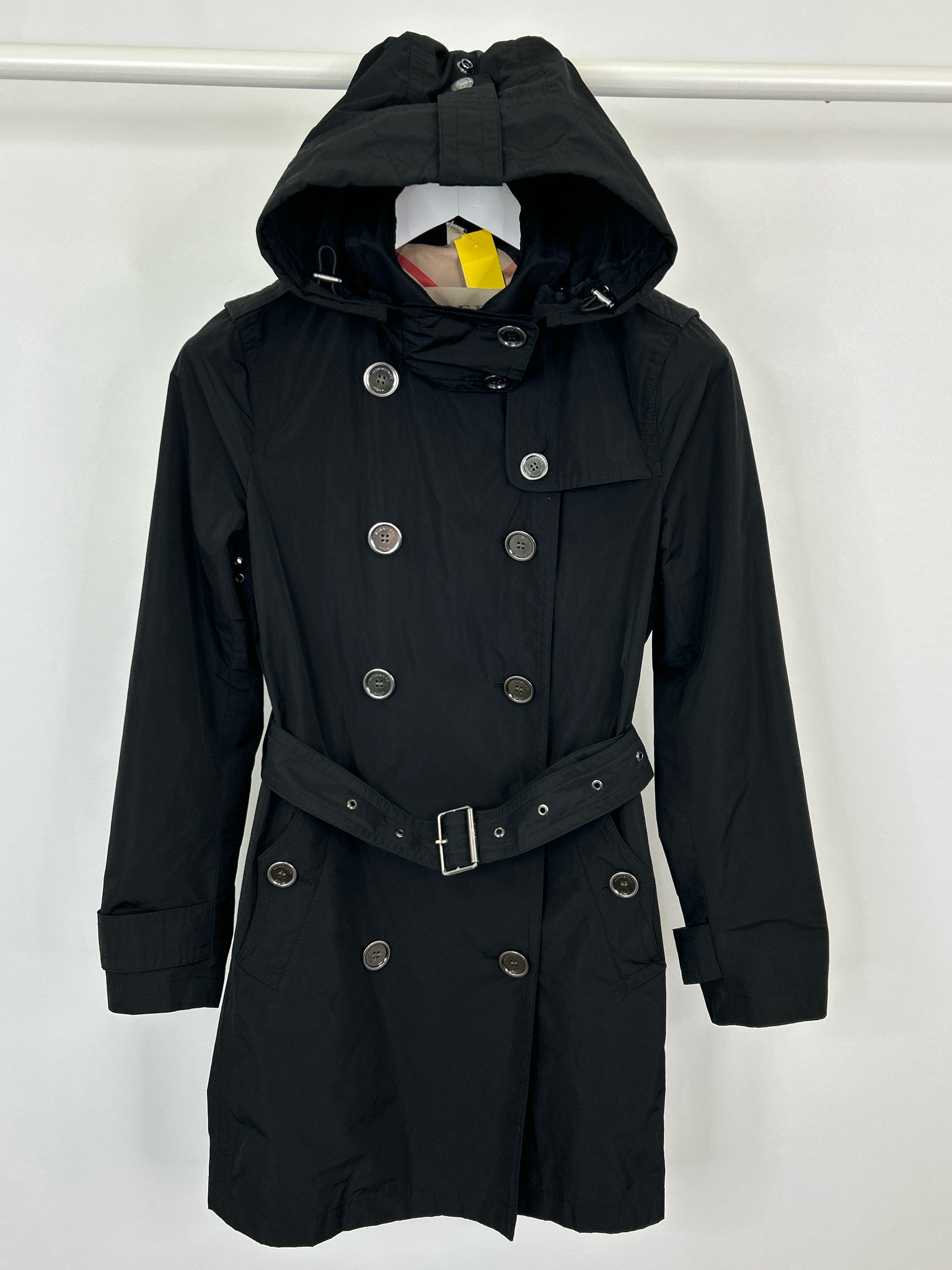 BURBERRY BRIT Size 6 Black Women Trench Coat