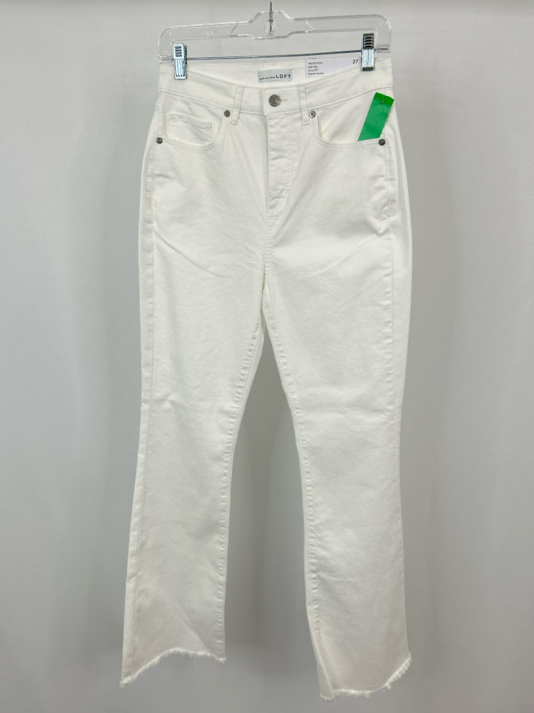 LOFT Size 27/4 White Jeans NWT