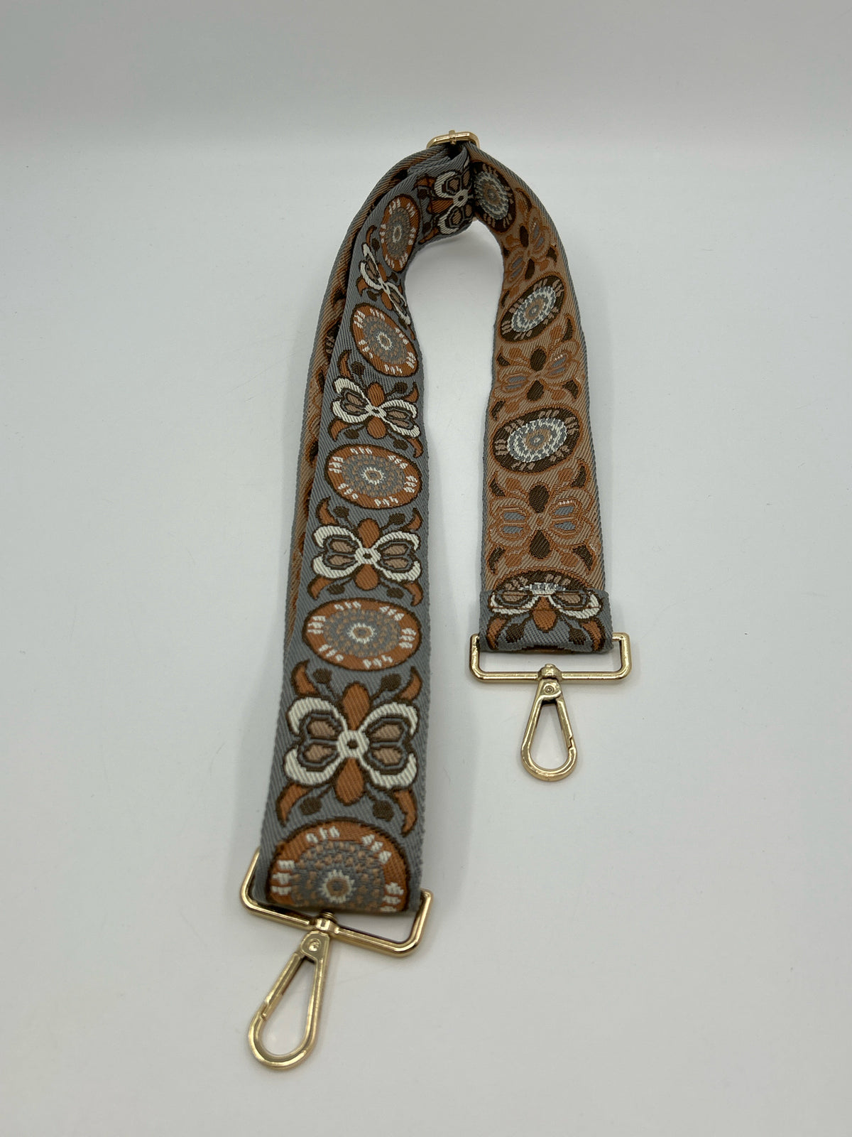 AH-DORNED blue & orange Purse Strap