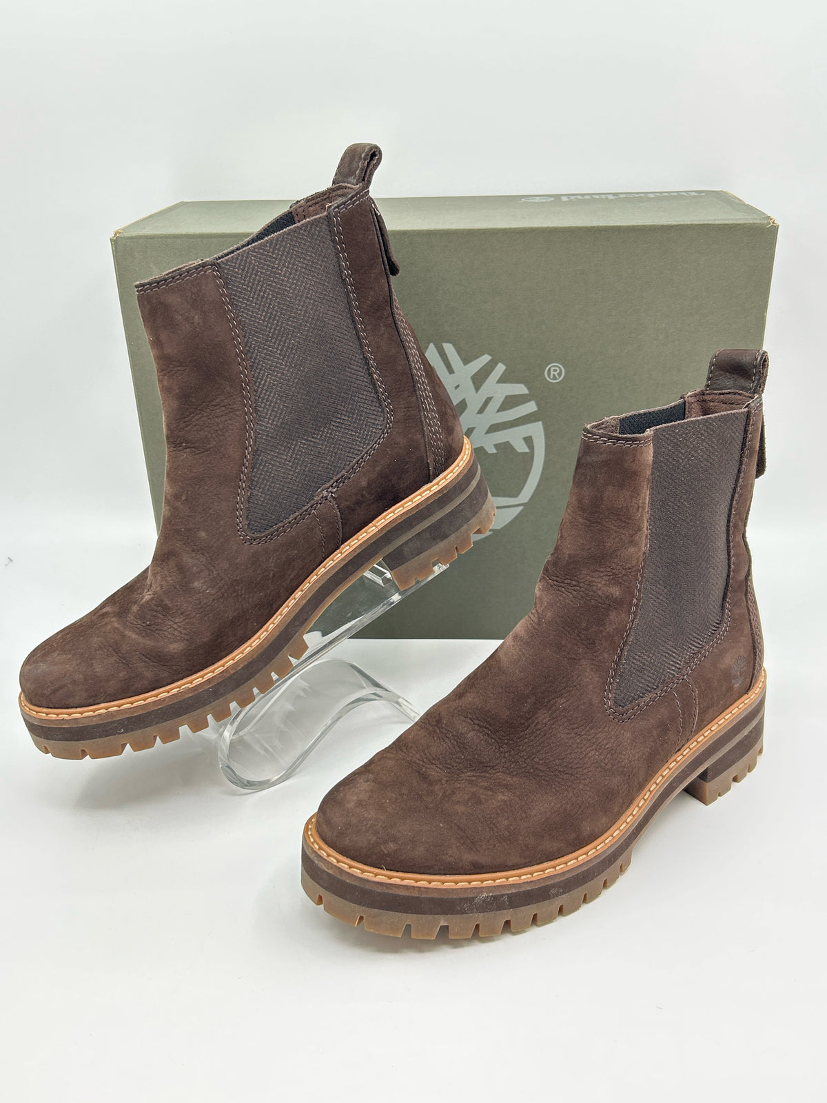 TIMBERLAND Size 8M DARK BROWN Women Booties