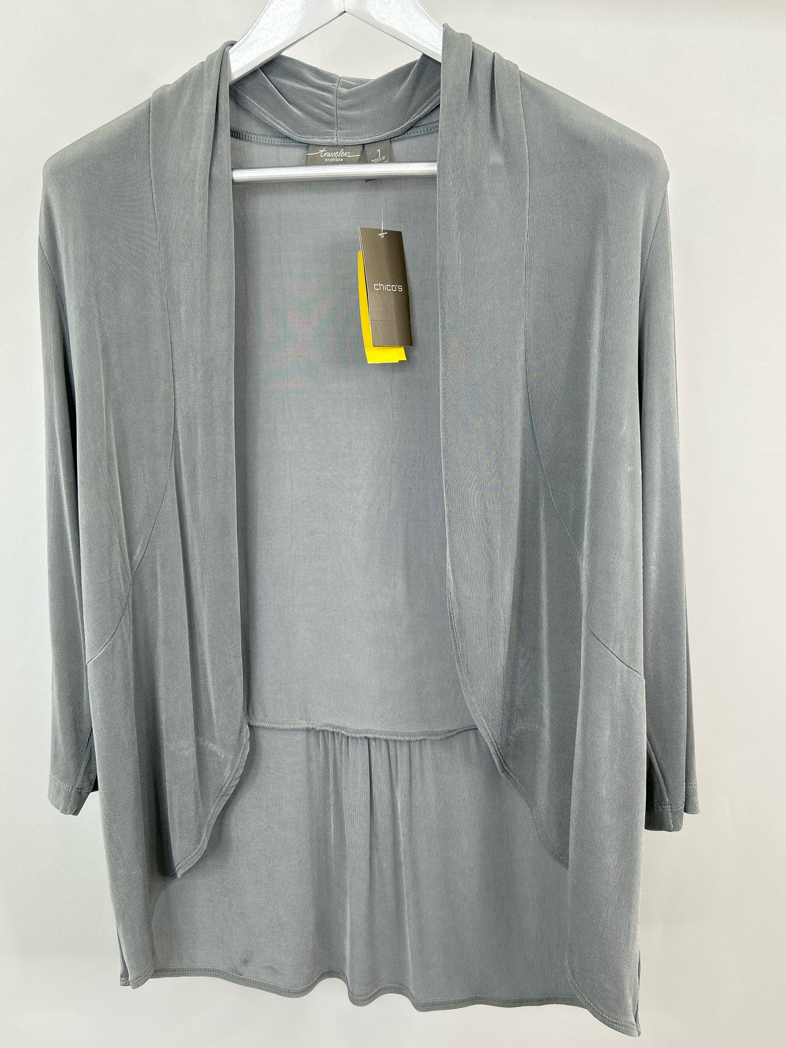 CHICO'S Size 8 Gray Women Jacket NWT
