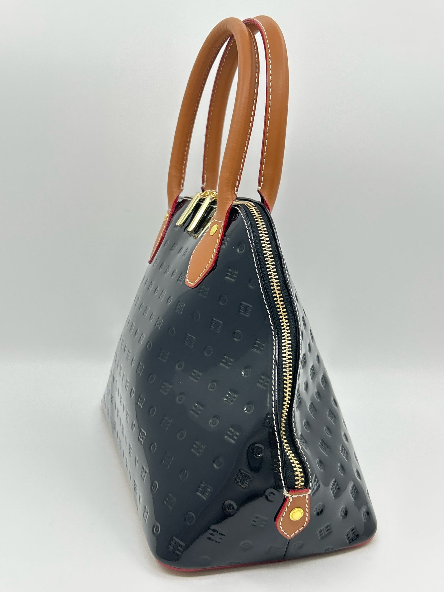 ARCADIA Black Patent Women Purse