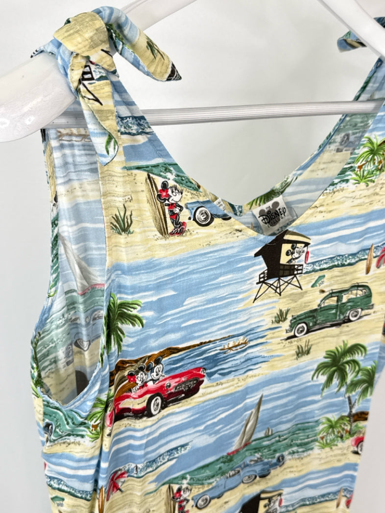 THE DISNEY CATALOG Size L Blue Print Women Dress