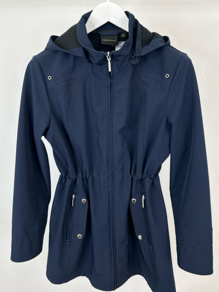 WEATHERPROOF Women Size L Navy Raincoat