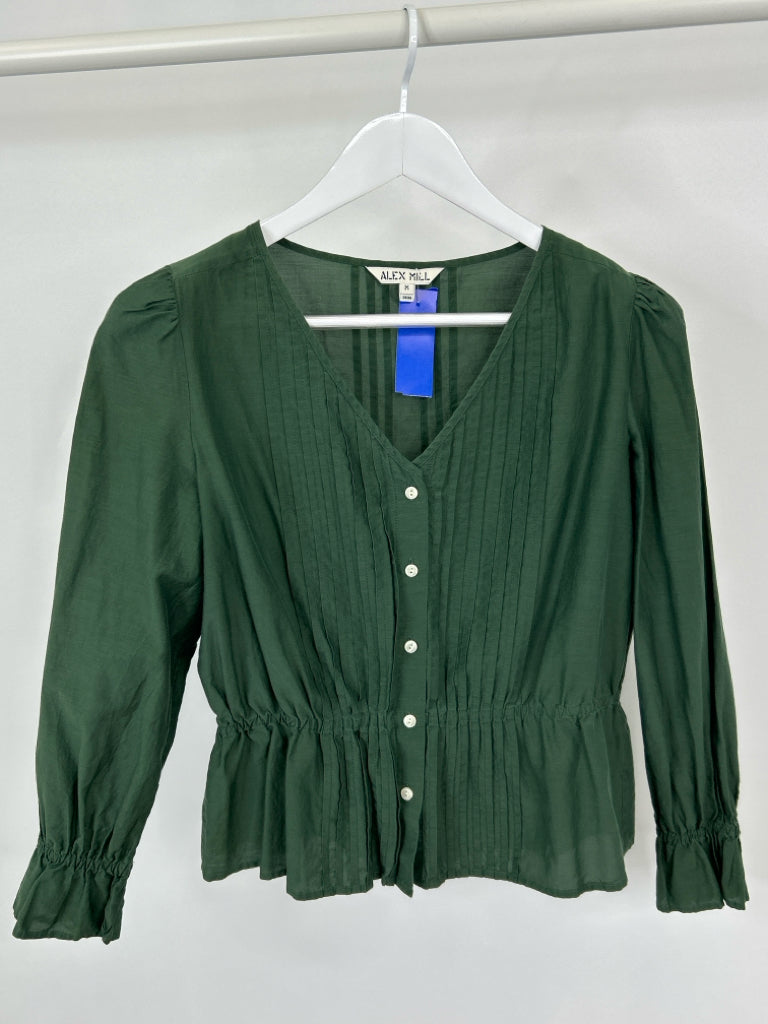 ALEX MILL Women Size M Green Blouse