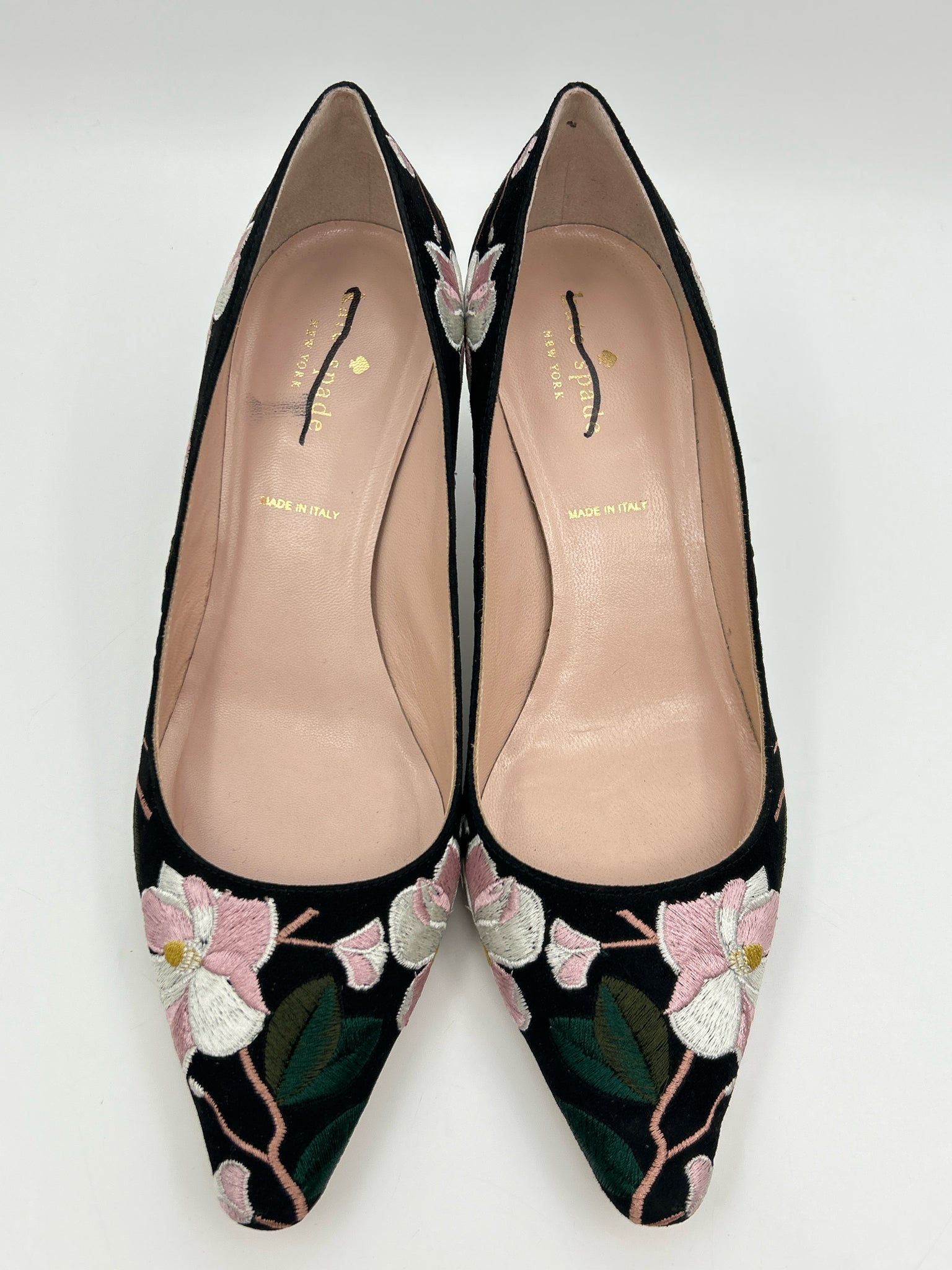 KATE SPADE Size 8M Black Floral Women Pumps