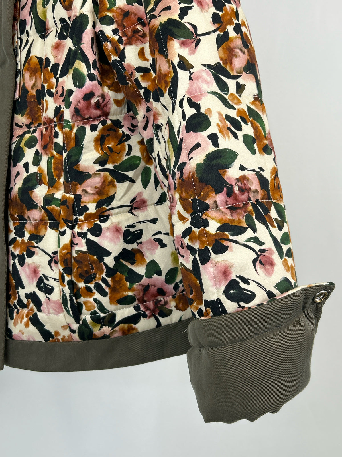 Something Navy Size XS BEIGE FLORAL Women Jacket