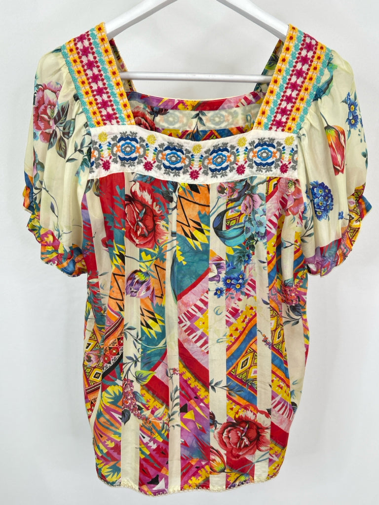 JOHNNY WAS Size M Multi-Color Women's Top
