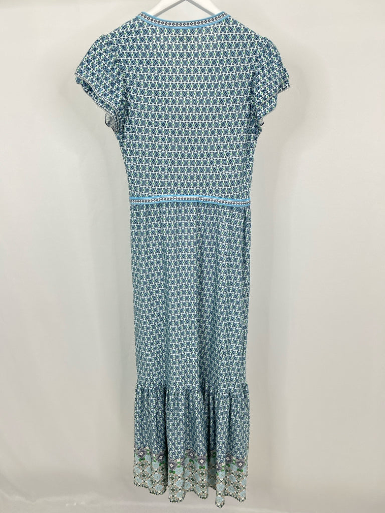 MAX STUDIO Size M WHITE AND BLUE Women's Dress