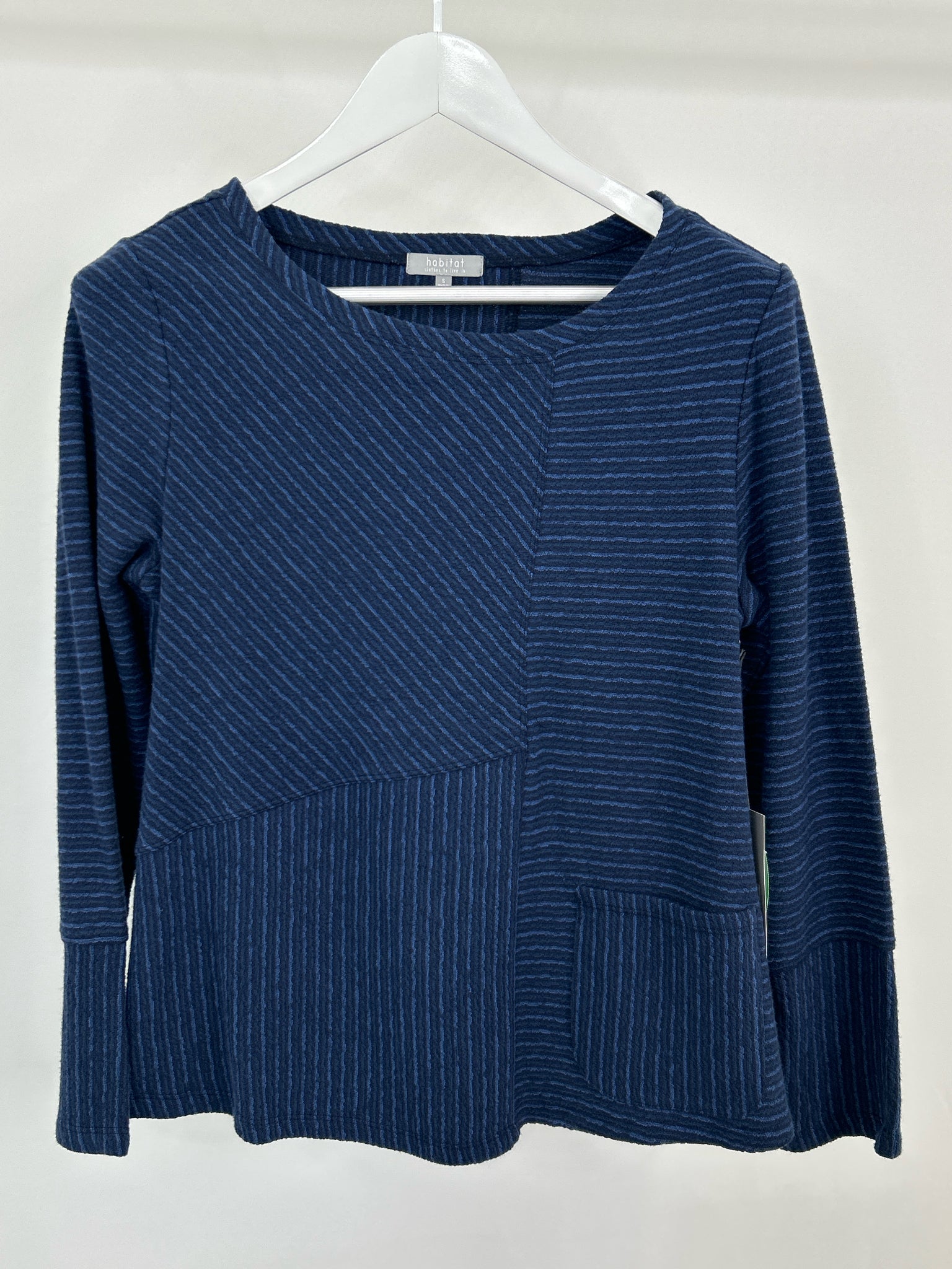 HABITAT Size S Blue Striped Women Top