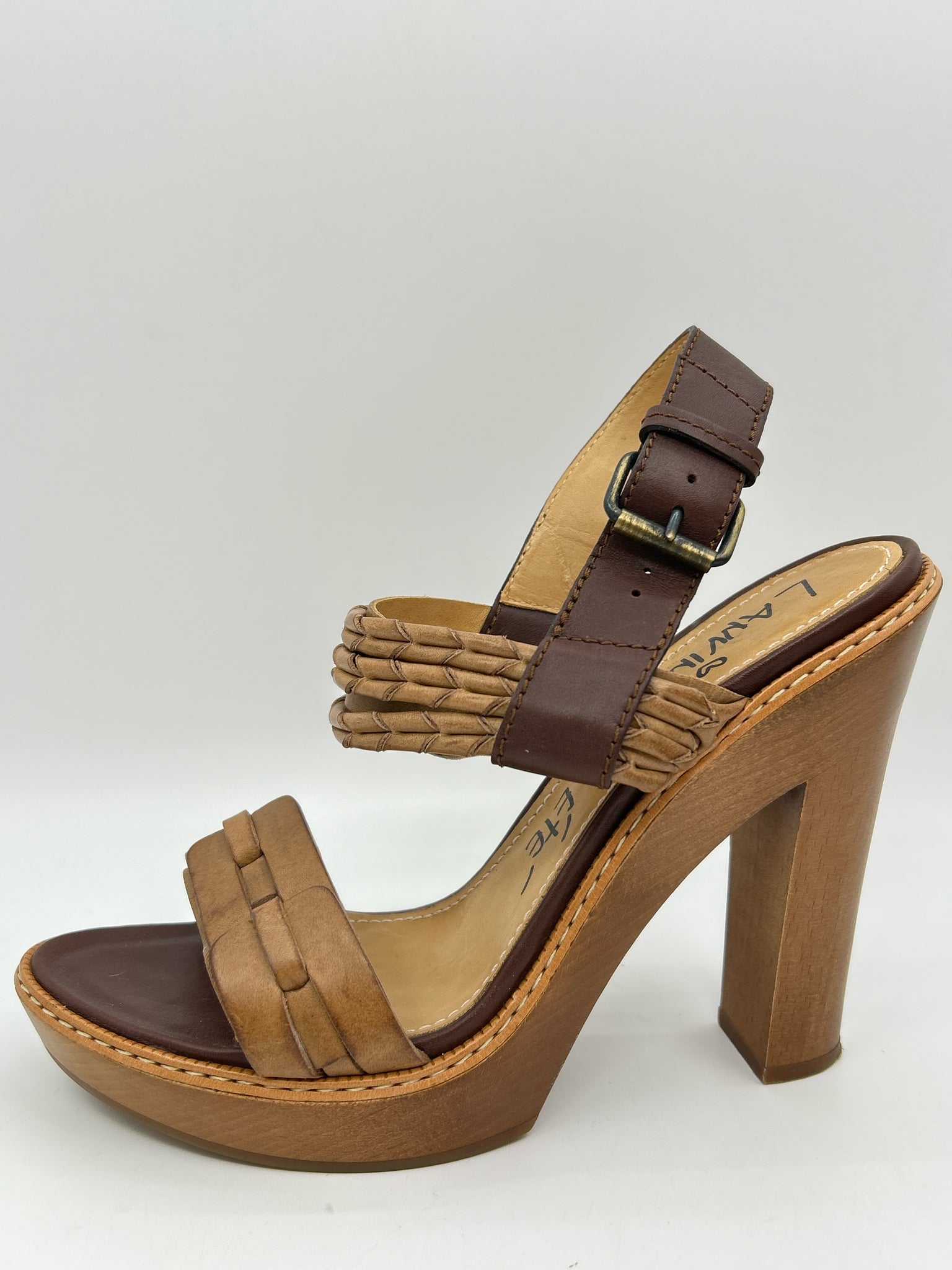 LANVIN Size 40.5 Brown Women Sandal
