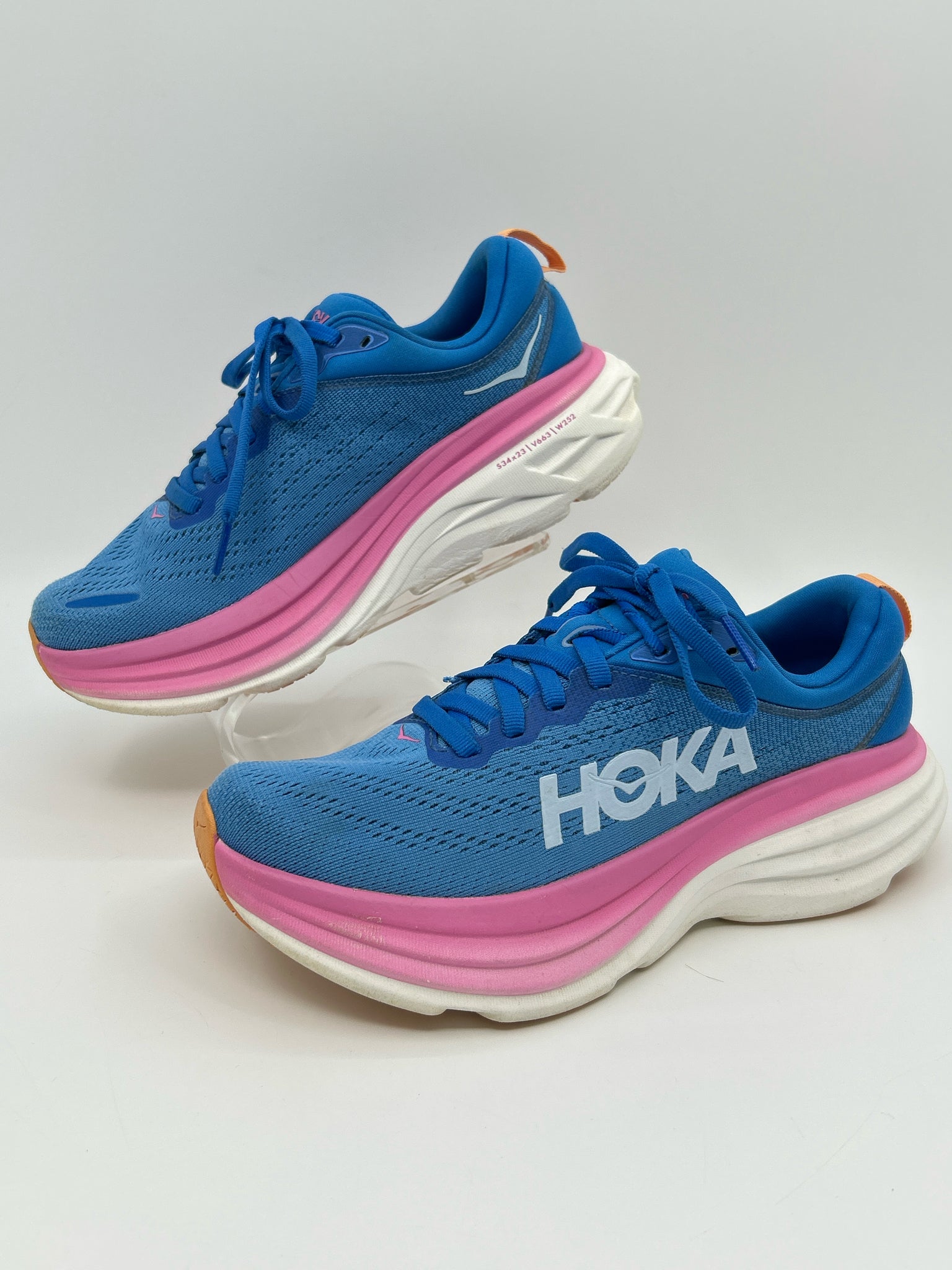 HOKA Size 6B BLUE AND PINK Women Sneakers