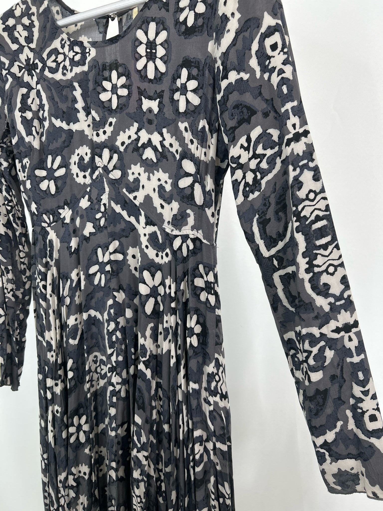FREE PEOPLE Size S GREY PRINT Women Dress