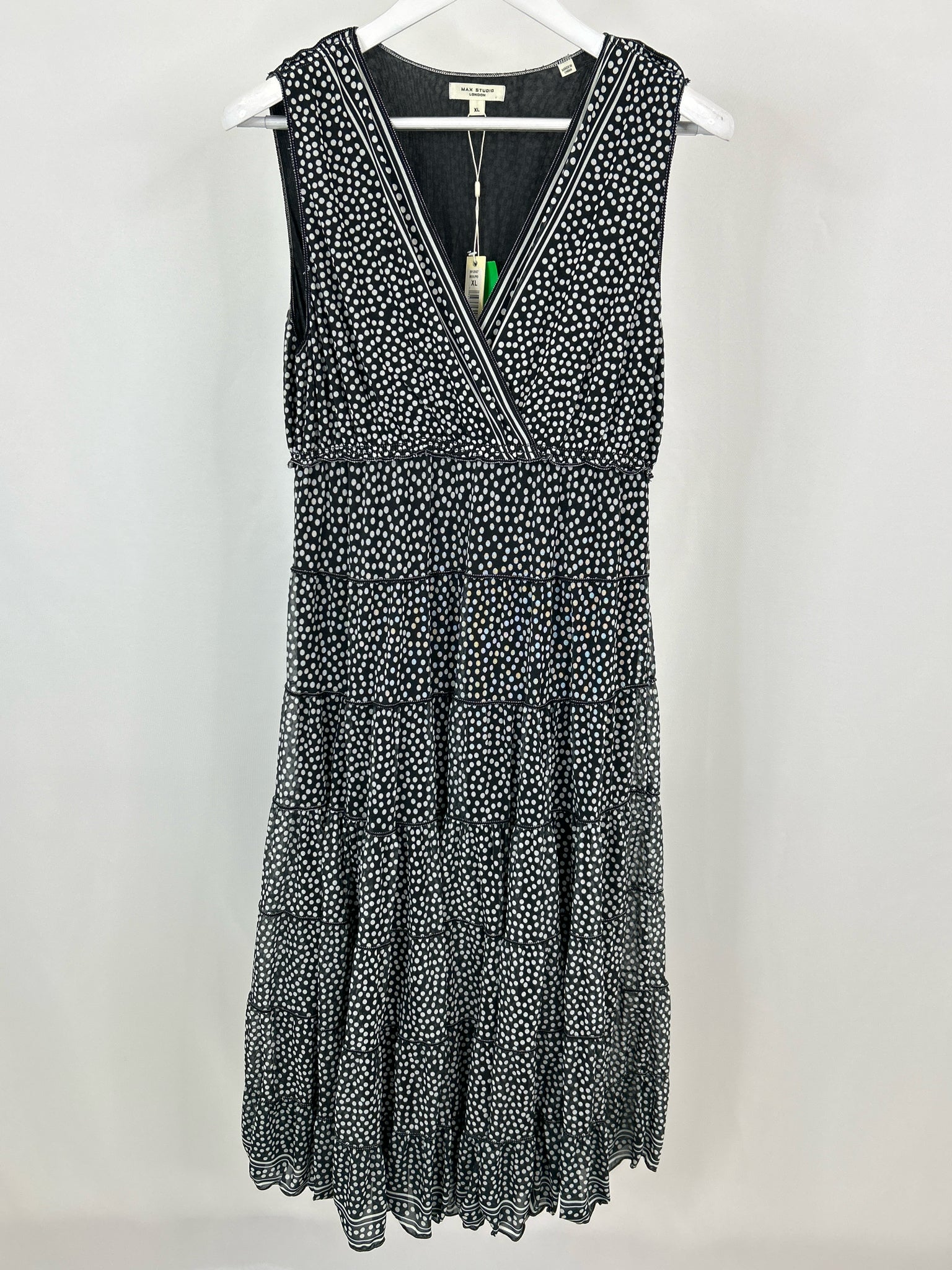 MAX STUDIO Size XL black and cream Women's Dress