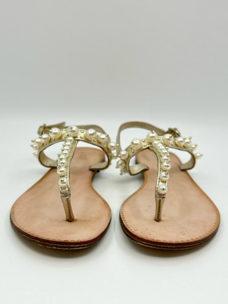 LILLY PULITZER Size 7M gold metallic Women's Sandal