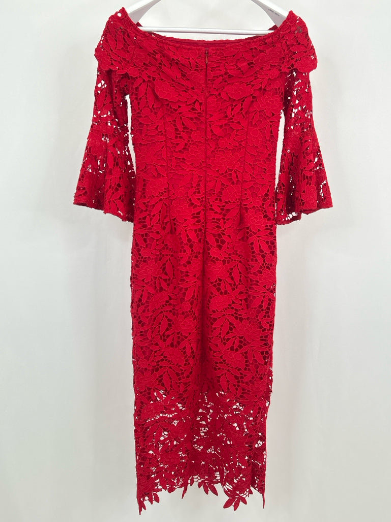 SHOSHANNA Size 4 Red Women's Dress