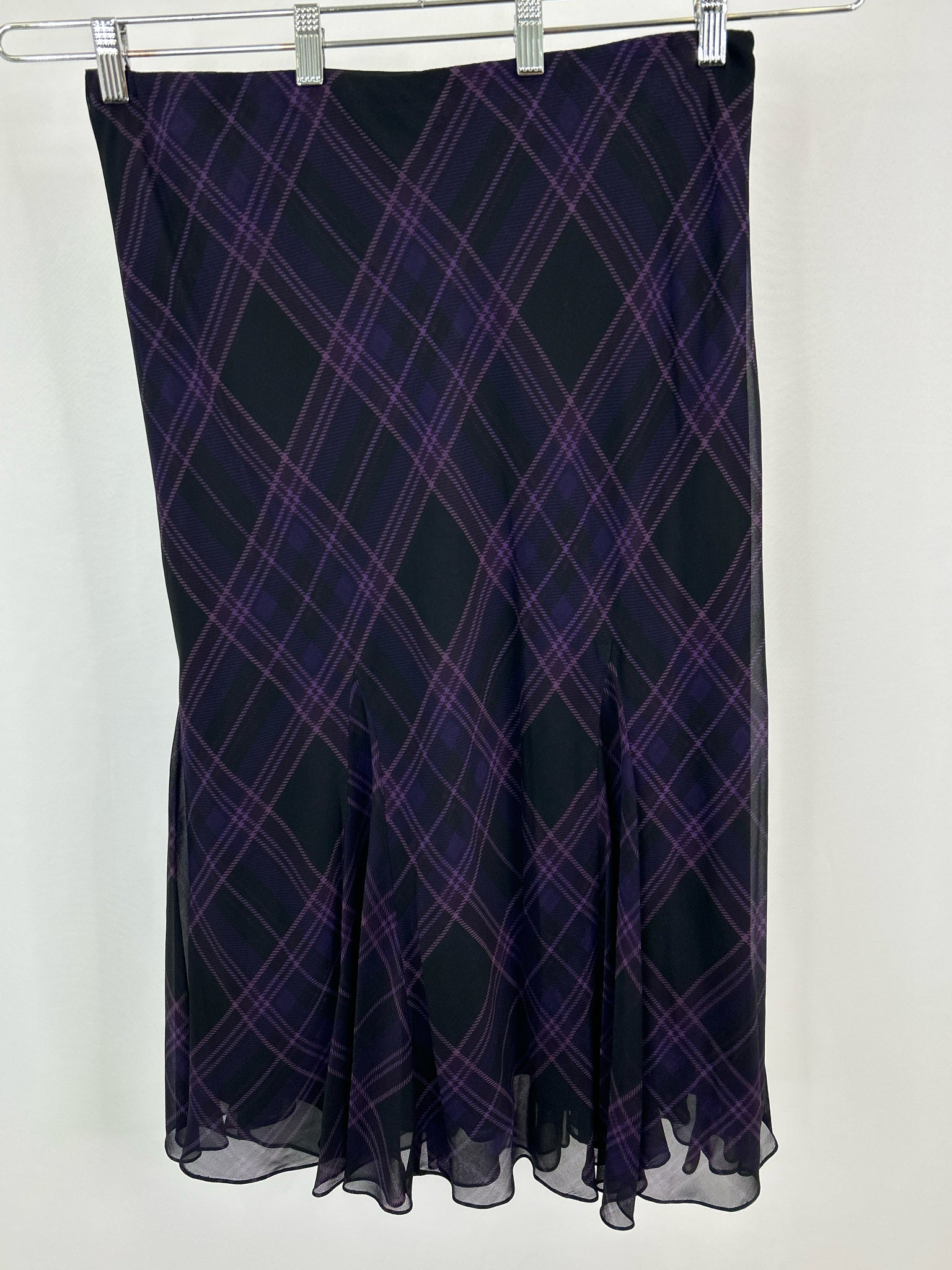 Lauren Ralph Lauren Size 14 Purple Plaid Women Skirt