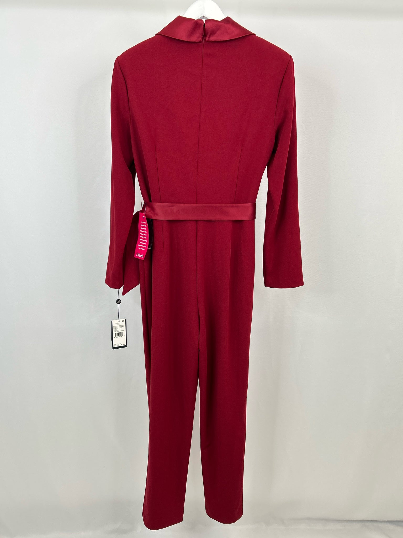 ADRIANNA PAPELL Size 10 Dark Red Women Jumpsuit NWT