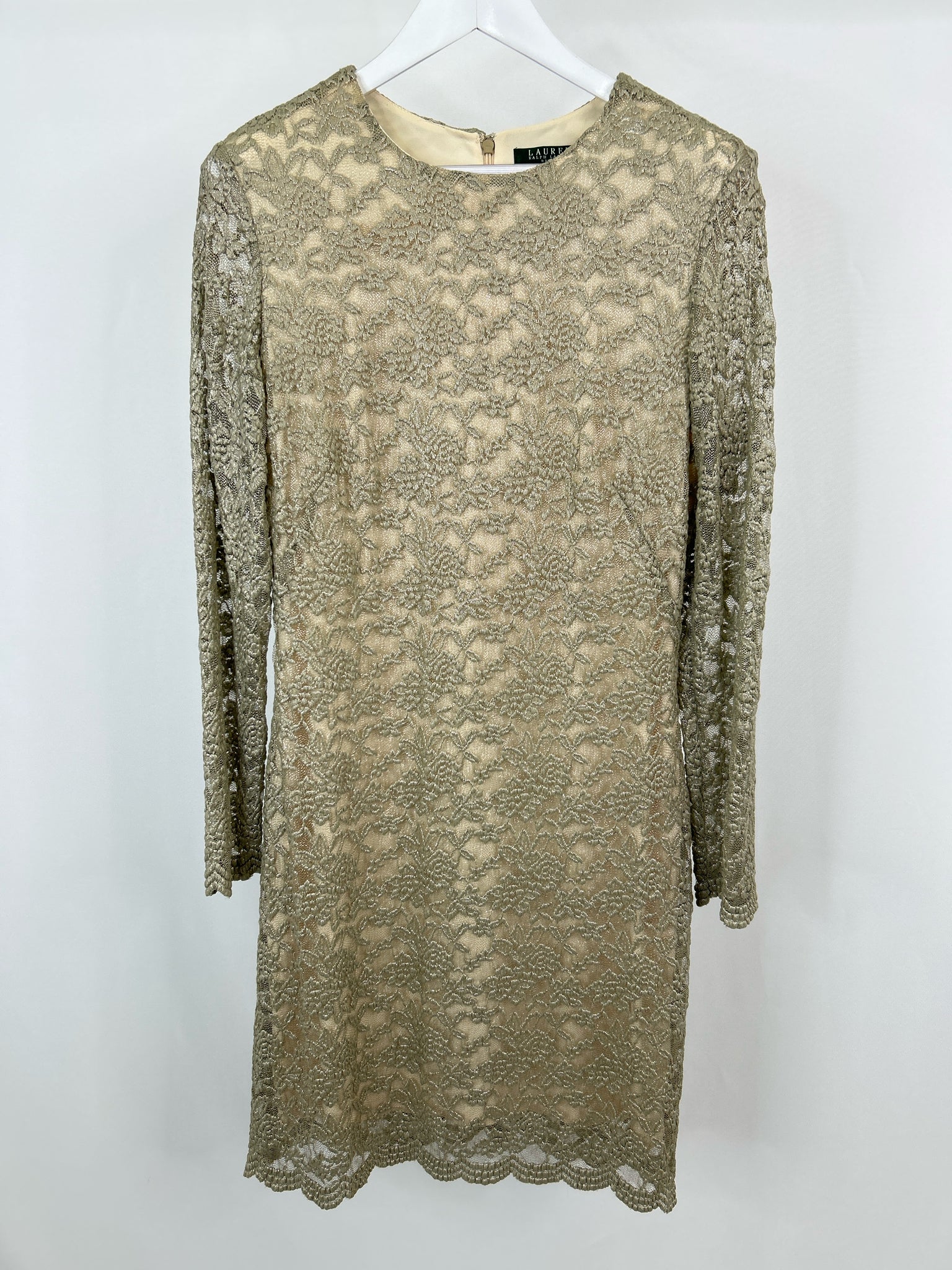 Lauren Ralph Lauren Size 14 Champagne Women Dress