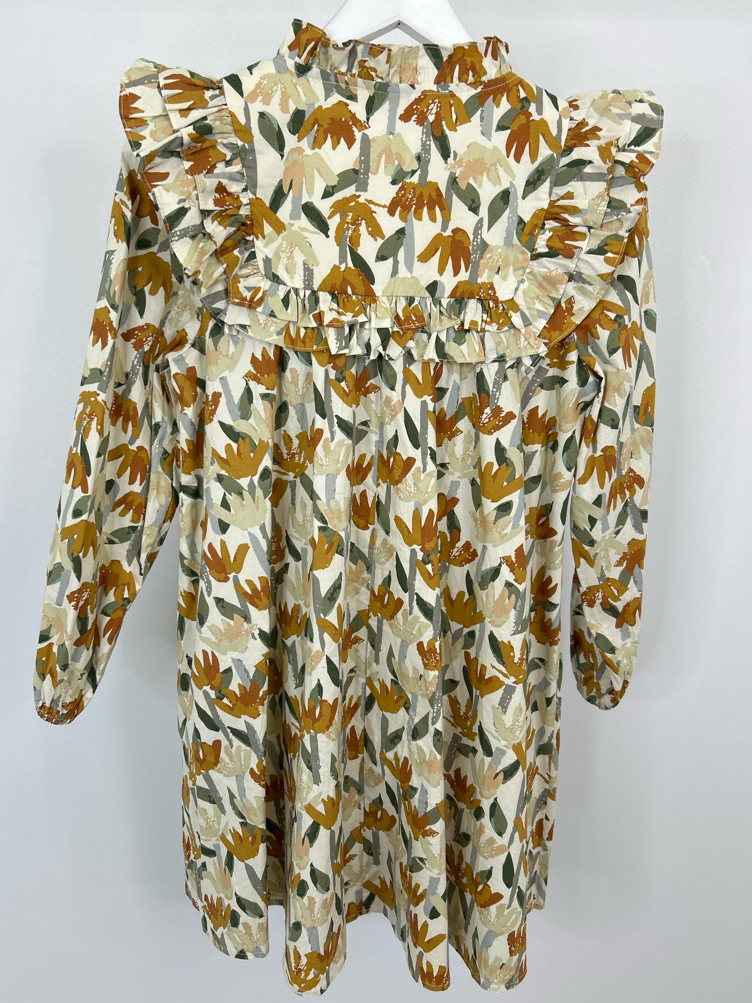 Meet Me In Santorini Size S Green Print Women Dress