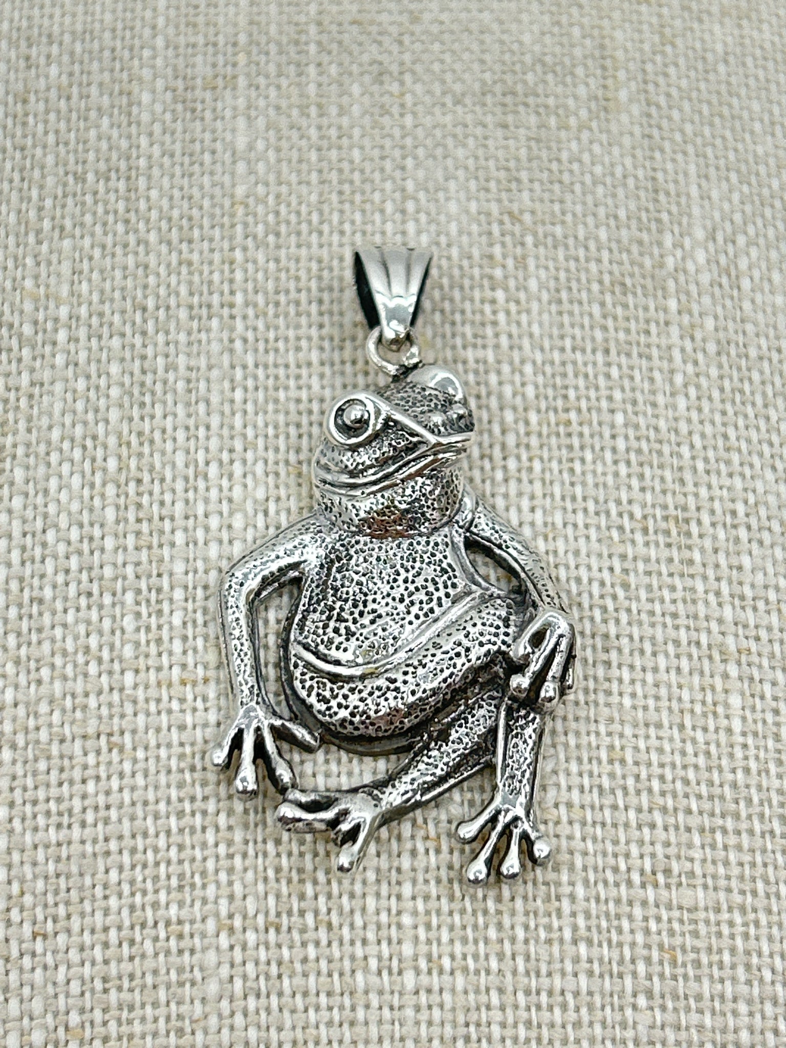 Sterling Silver Frog Pendant