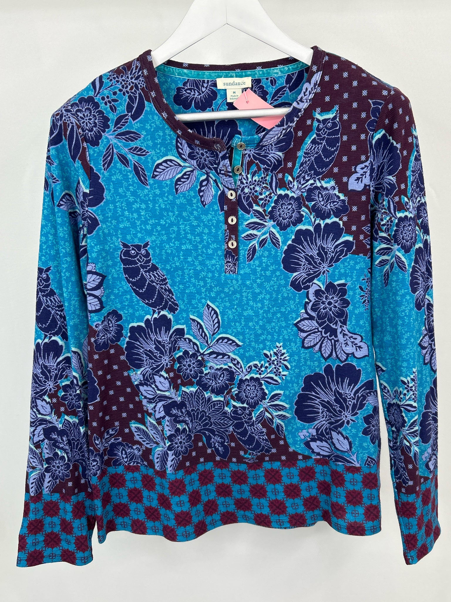 SUNDANCE Size M BLUE AND TEAL Women Top