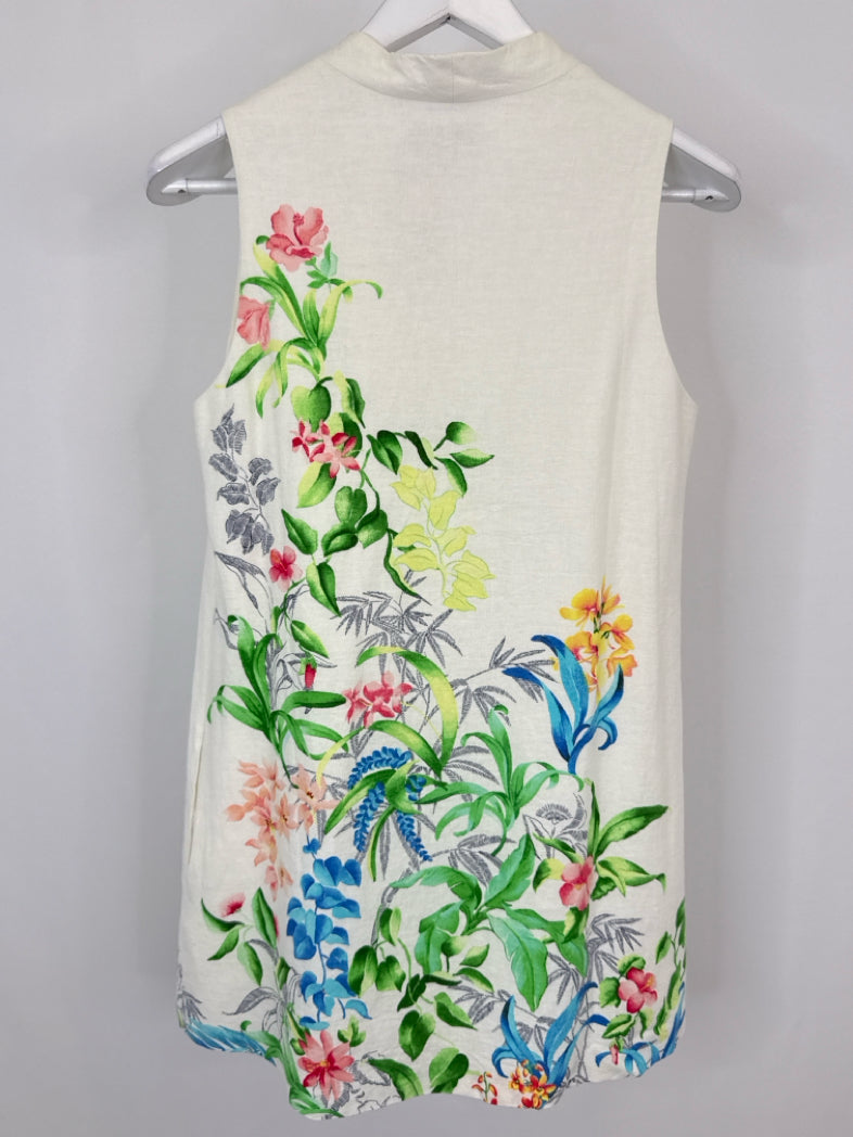 TOMMY BAHAMA Size S White Floral Women Dress