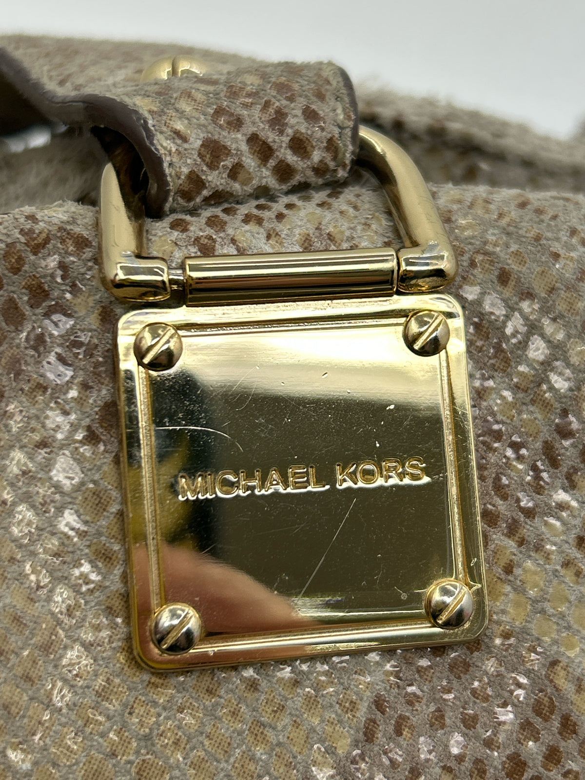 MICHAEL KORS COLLECTION Beige Print Women Tote