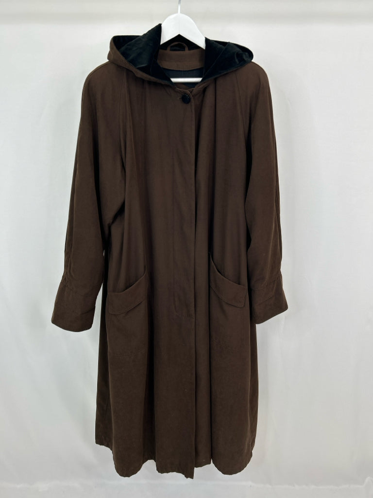 GALLERY Women Size 14 Brown Raincoat