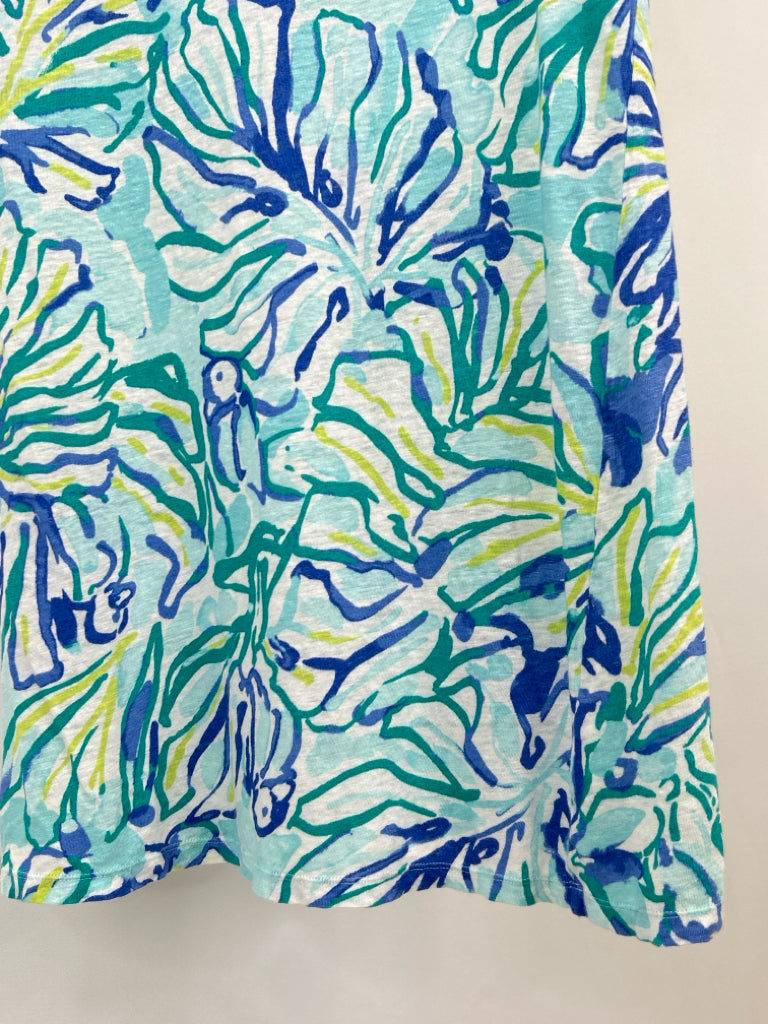LILLY PULITZER Size M TEAL AND BLUE Women's Dress