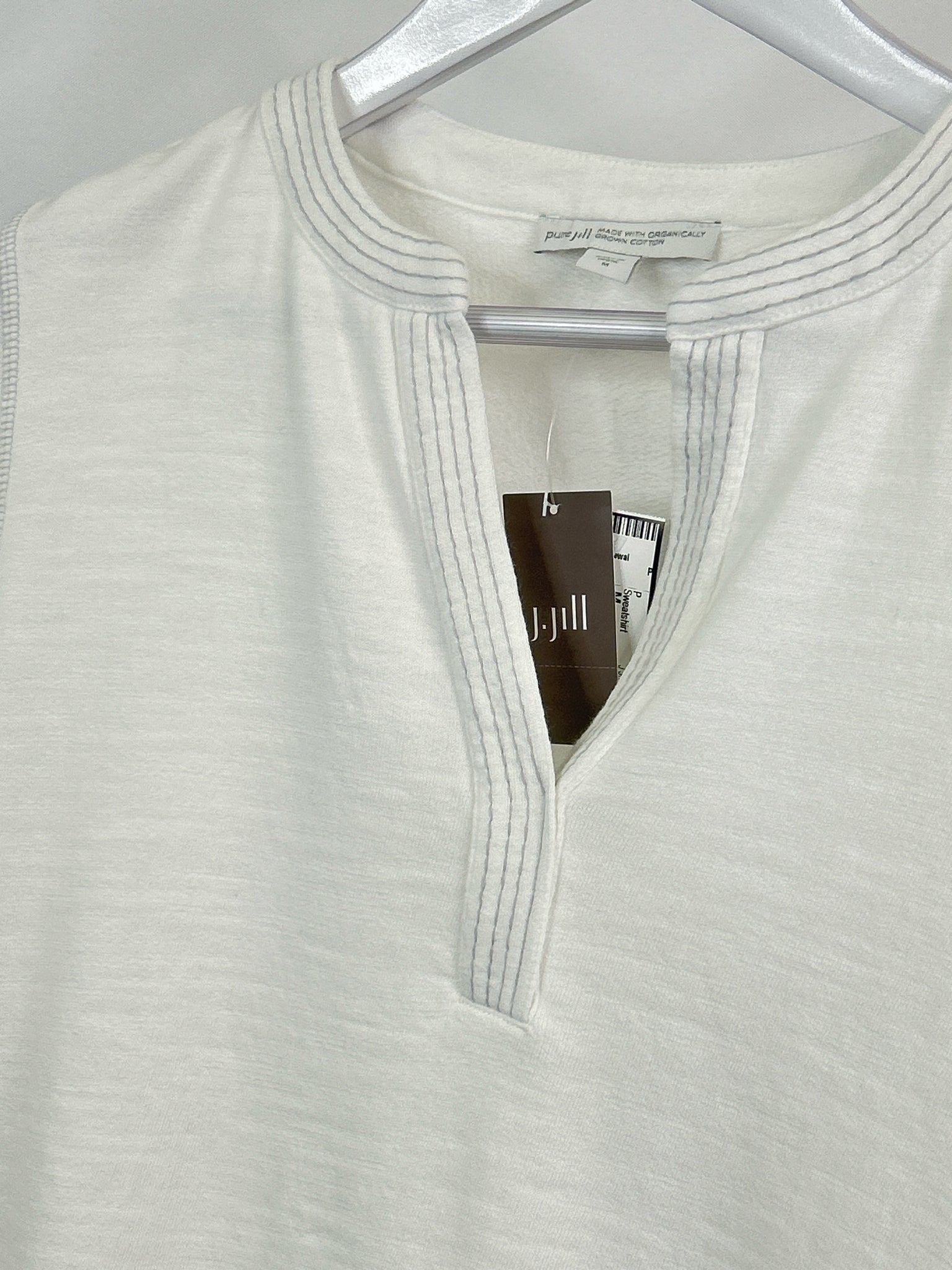 J JILL Size M White Women Sweatshirt NWT