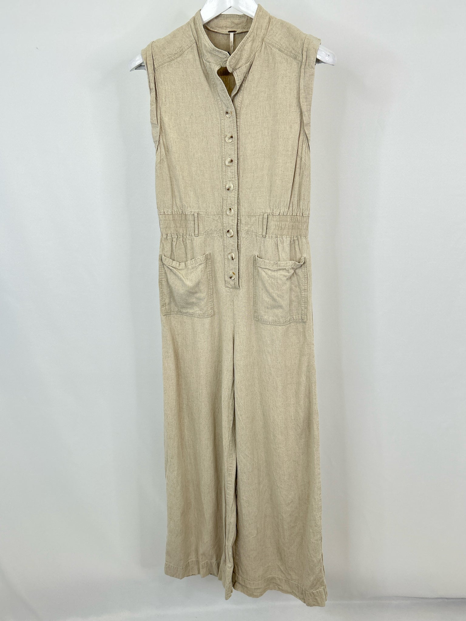 FREE PEOPLE Size Small Khaki Women Jumpsuit