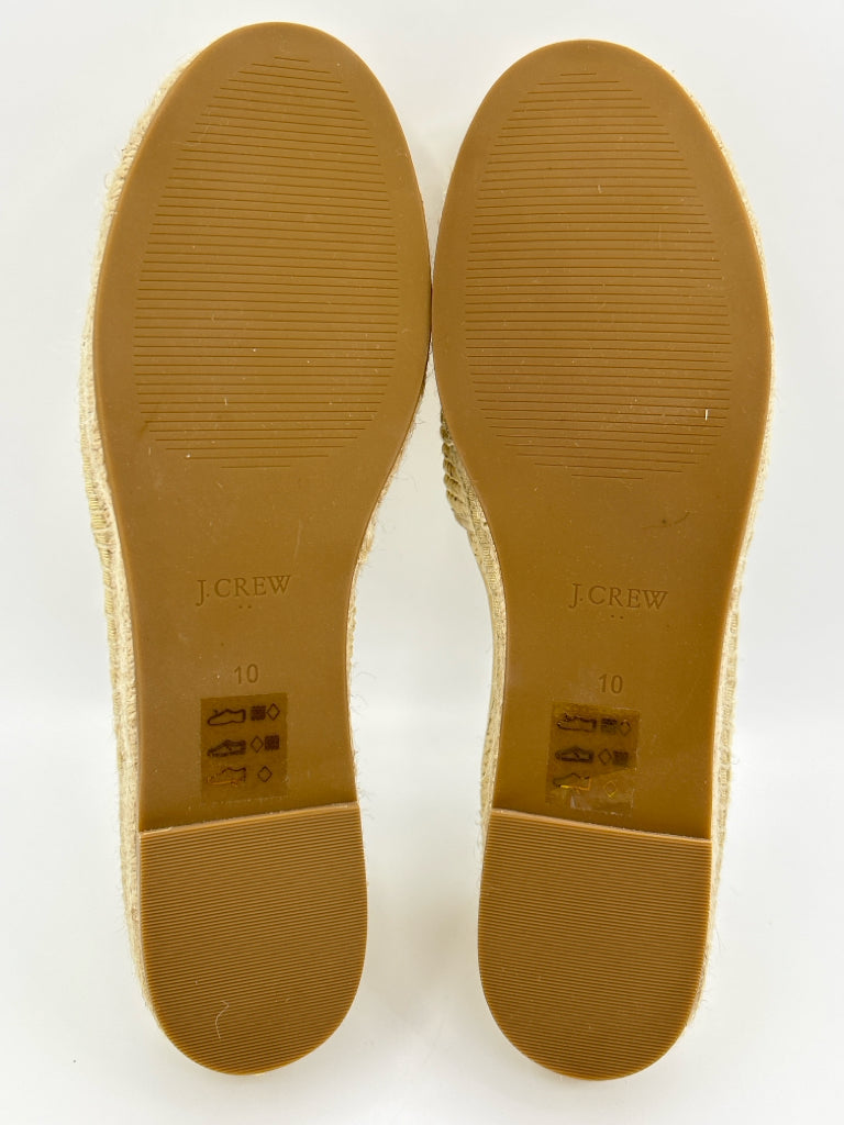 J CREW Size 10 Beige Espadrille