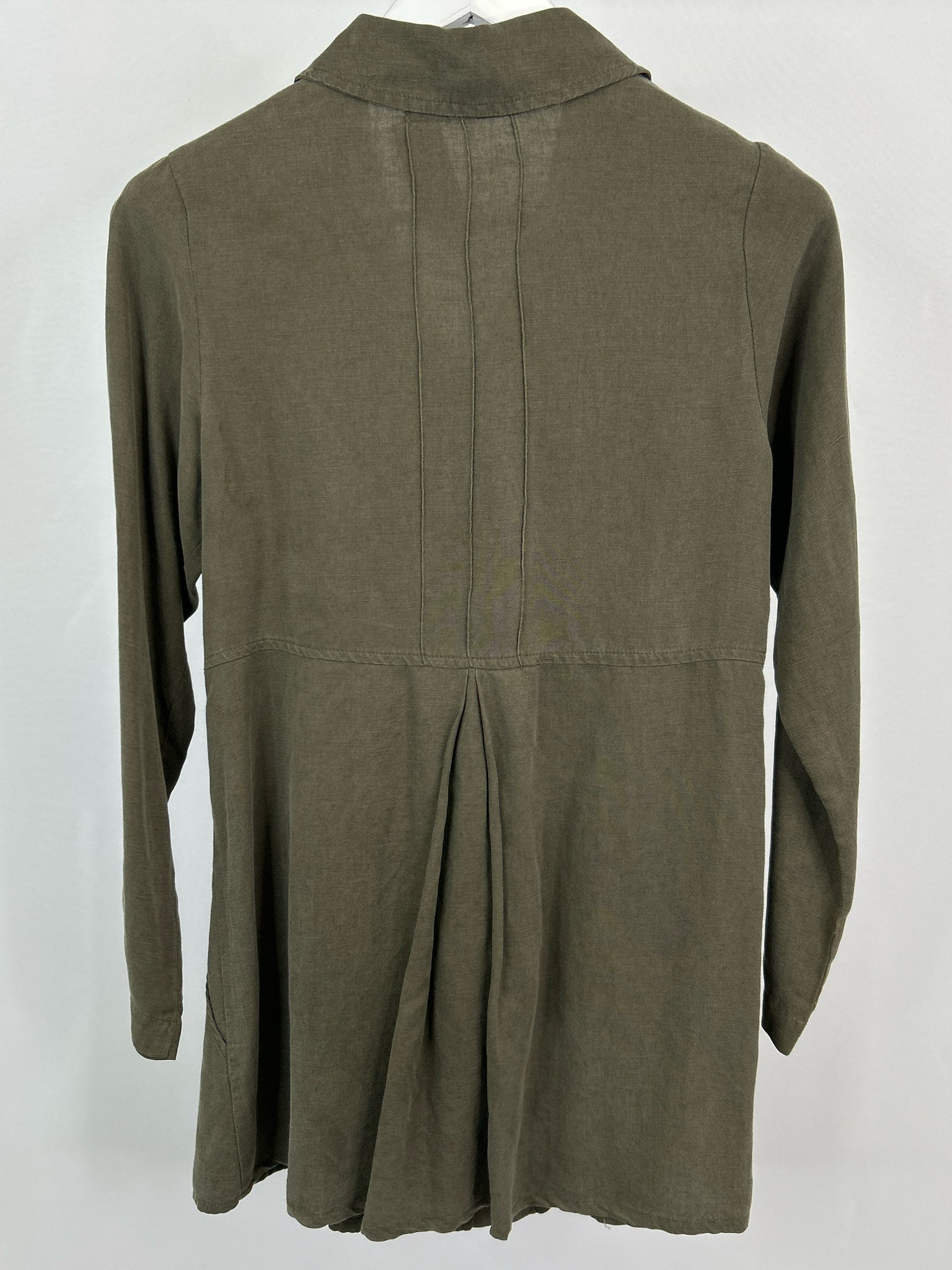 FLAX Size 4/6 ARMY GREEN Women Tunic