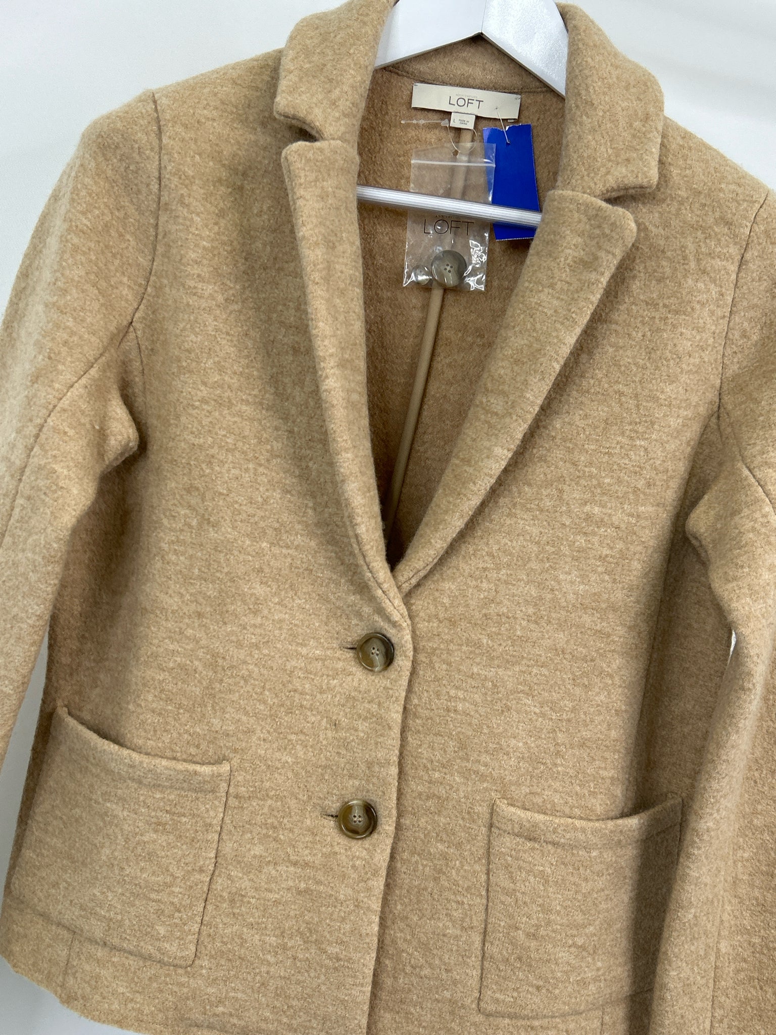 LOFT Size L Light Brown Women Coat