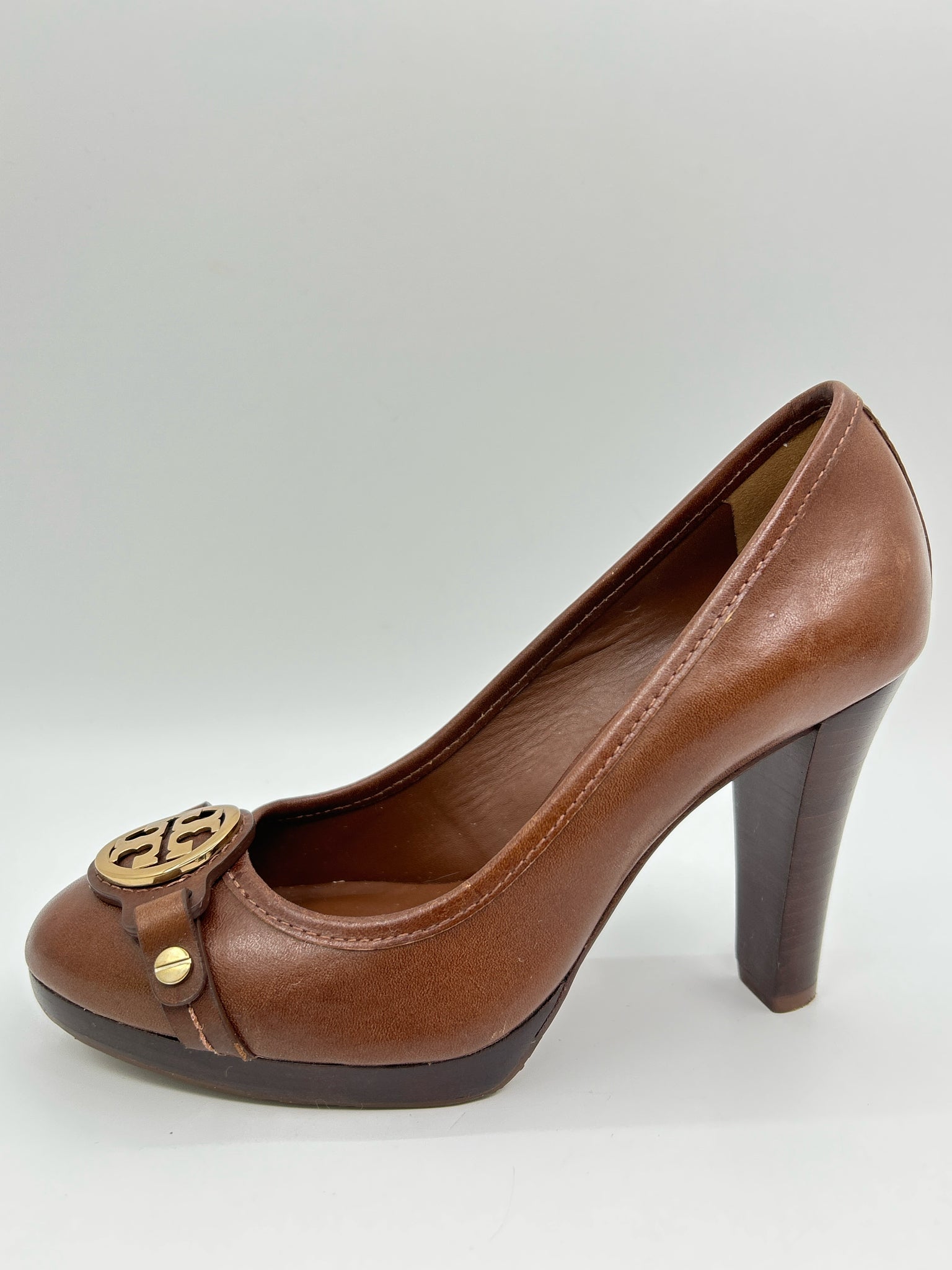 TORY BURCH Size 6M Brown Women Pumps