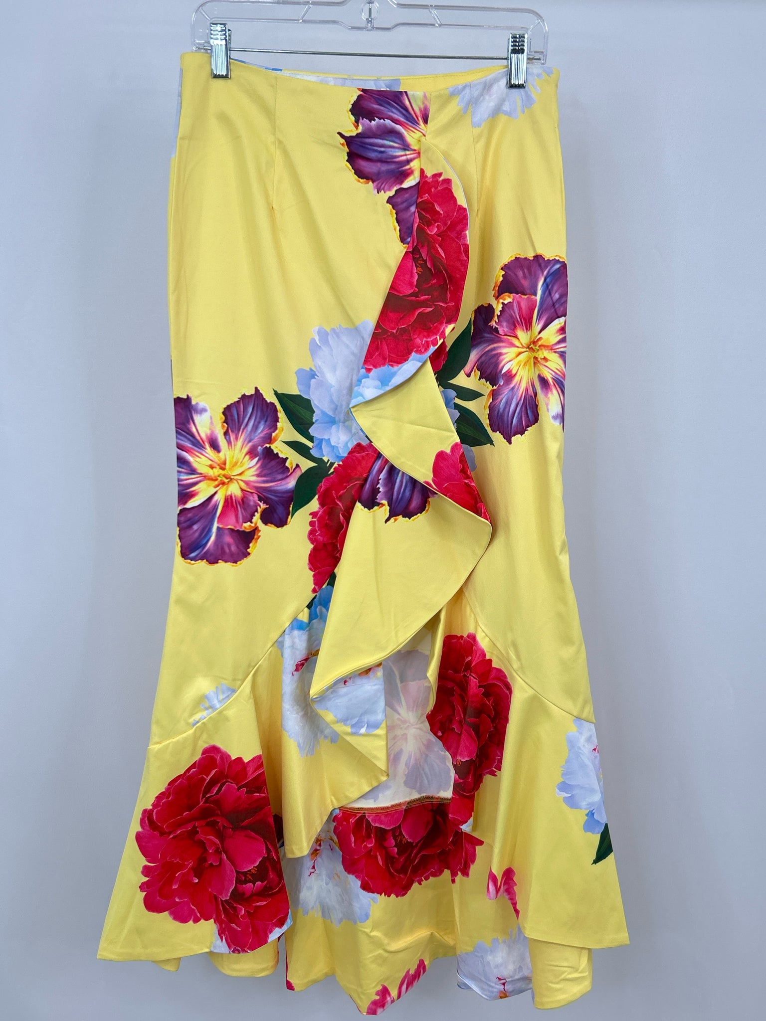 Dygarni California Size L YELLOW FLORAL Women Skirt