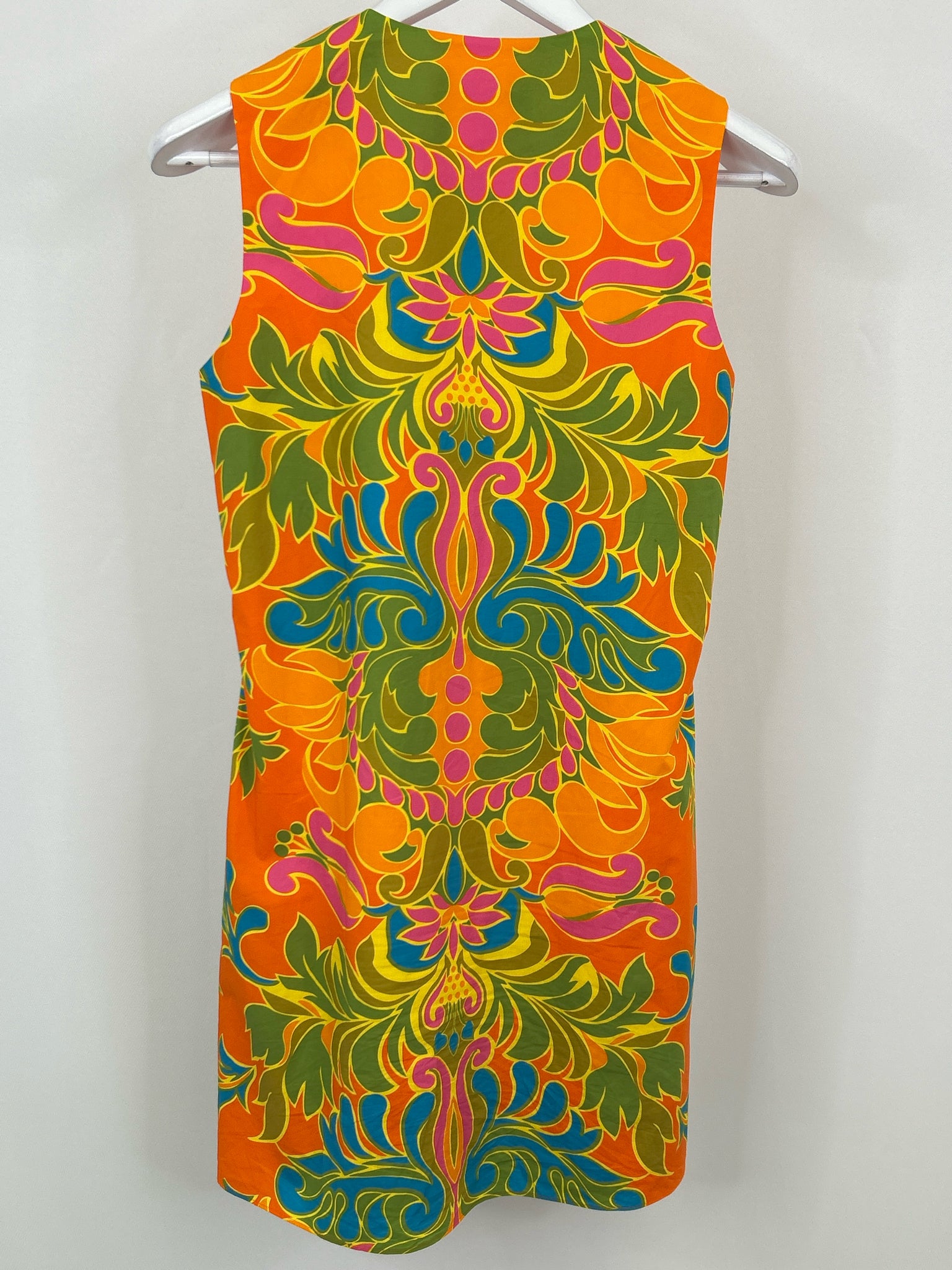 Flora Bea Size S Orange Print Women Dress