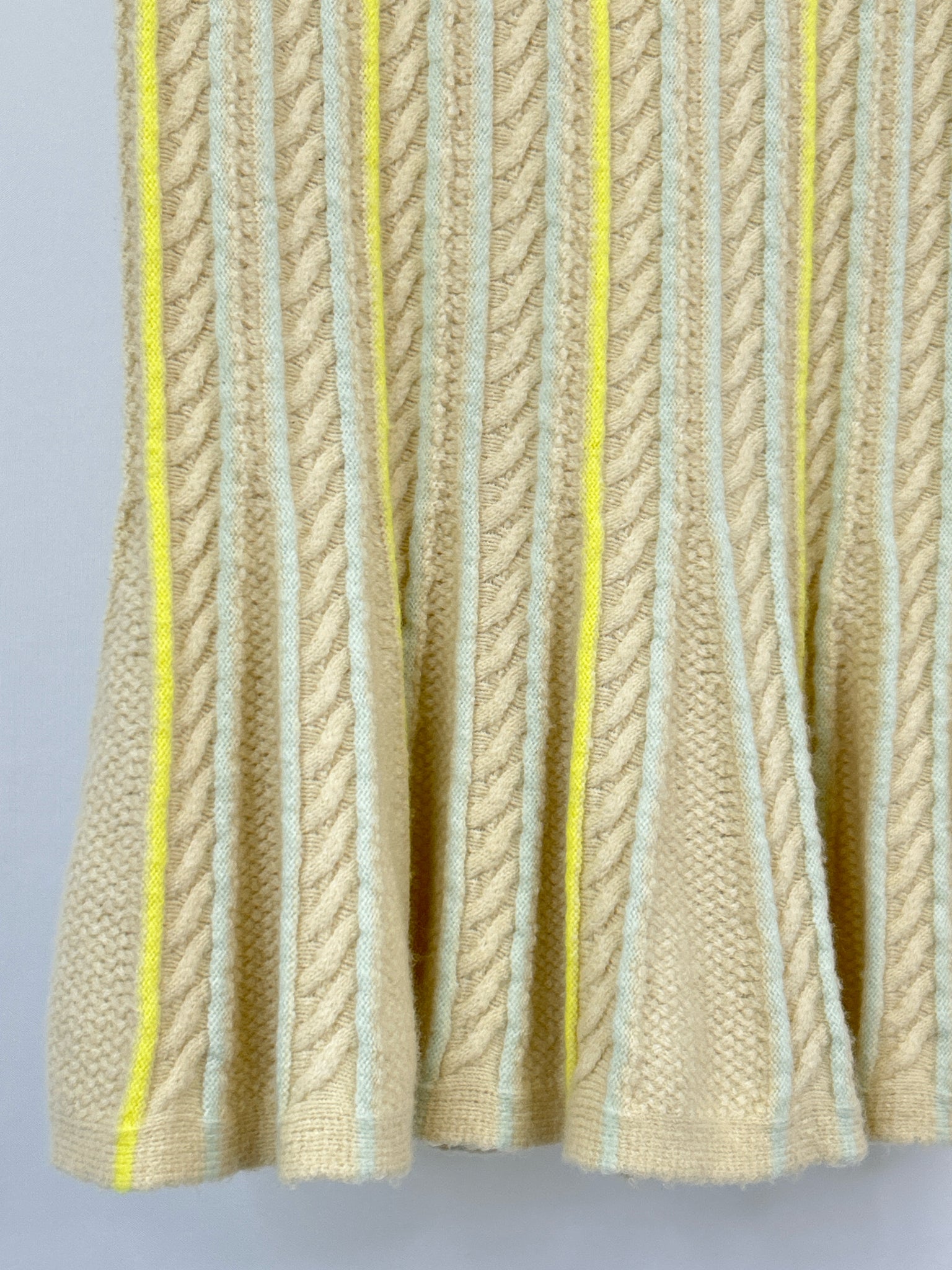 MAEVE Size XL Cream Striped Women Skirt