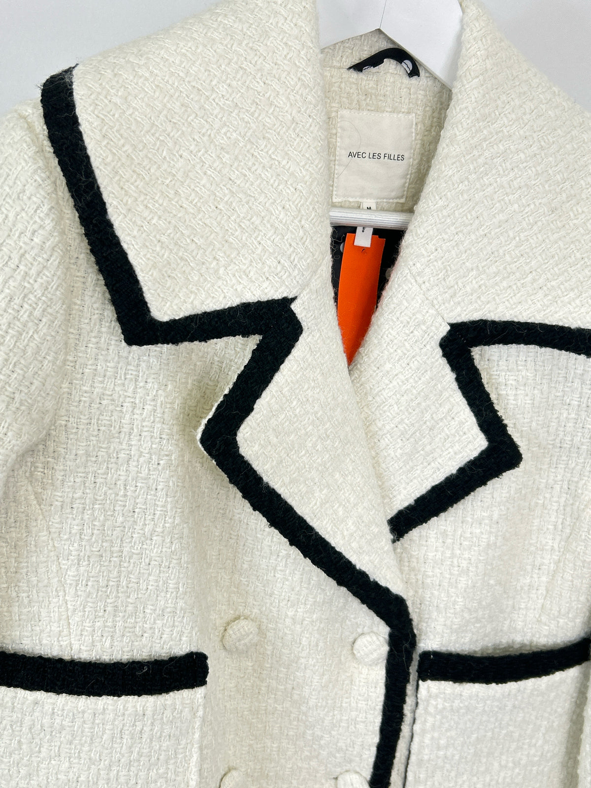 AVEC LES FILLES Size M White and black Women Jacket