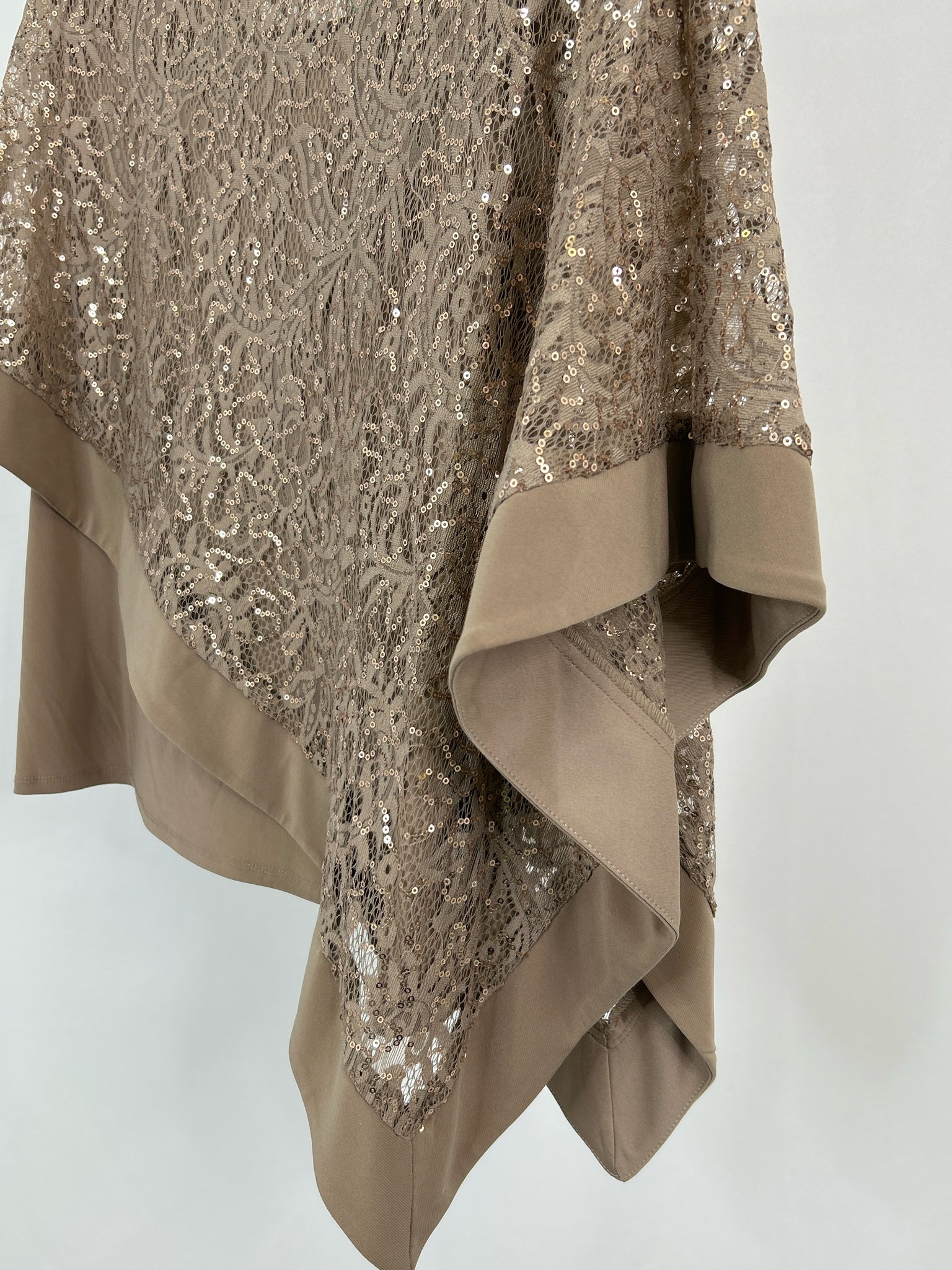 R & M RICHARDS Size 12 Taupe Women Top