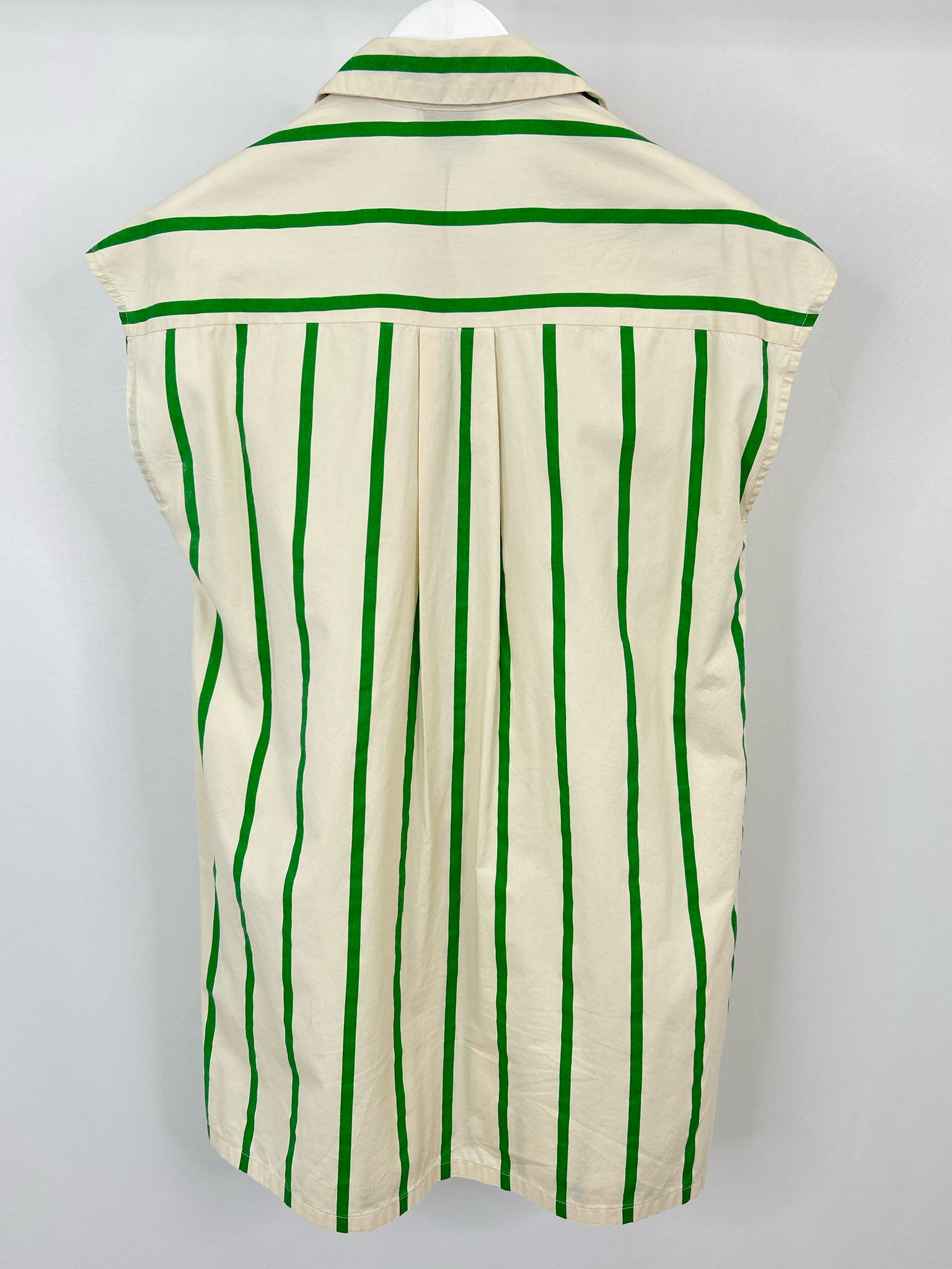 FRNCH Size S Cream Striped Women Dress