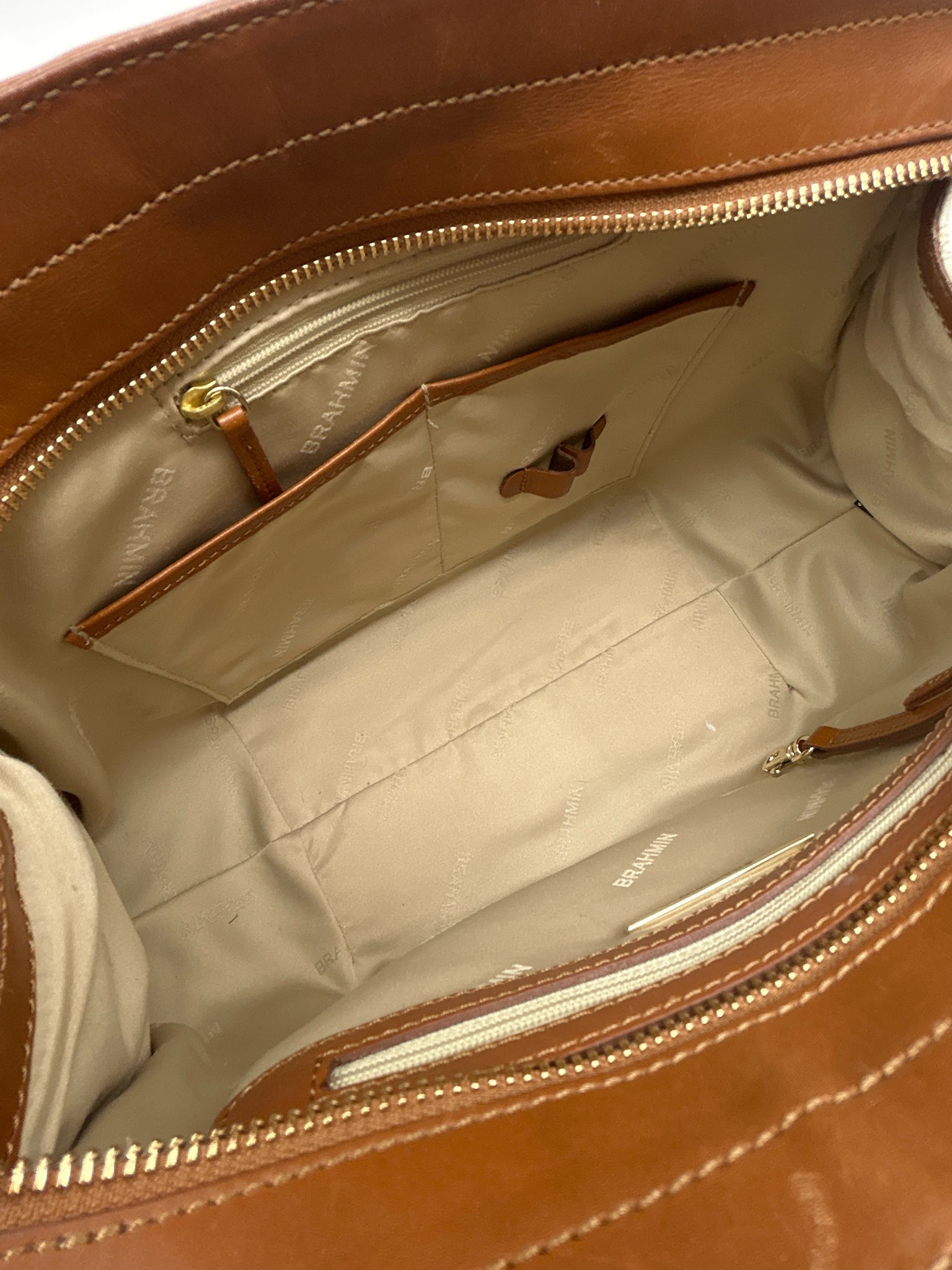 BRAHMIN BEIGE AND TEAL Women Purse