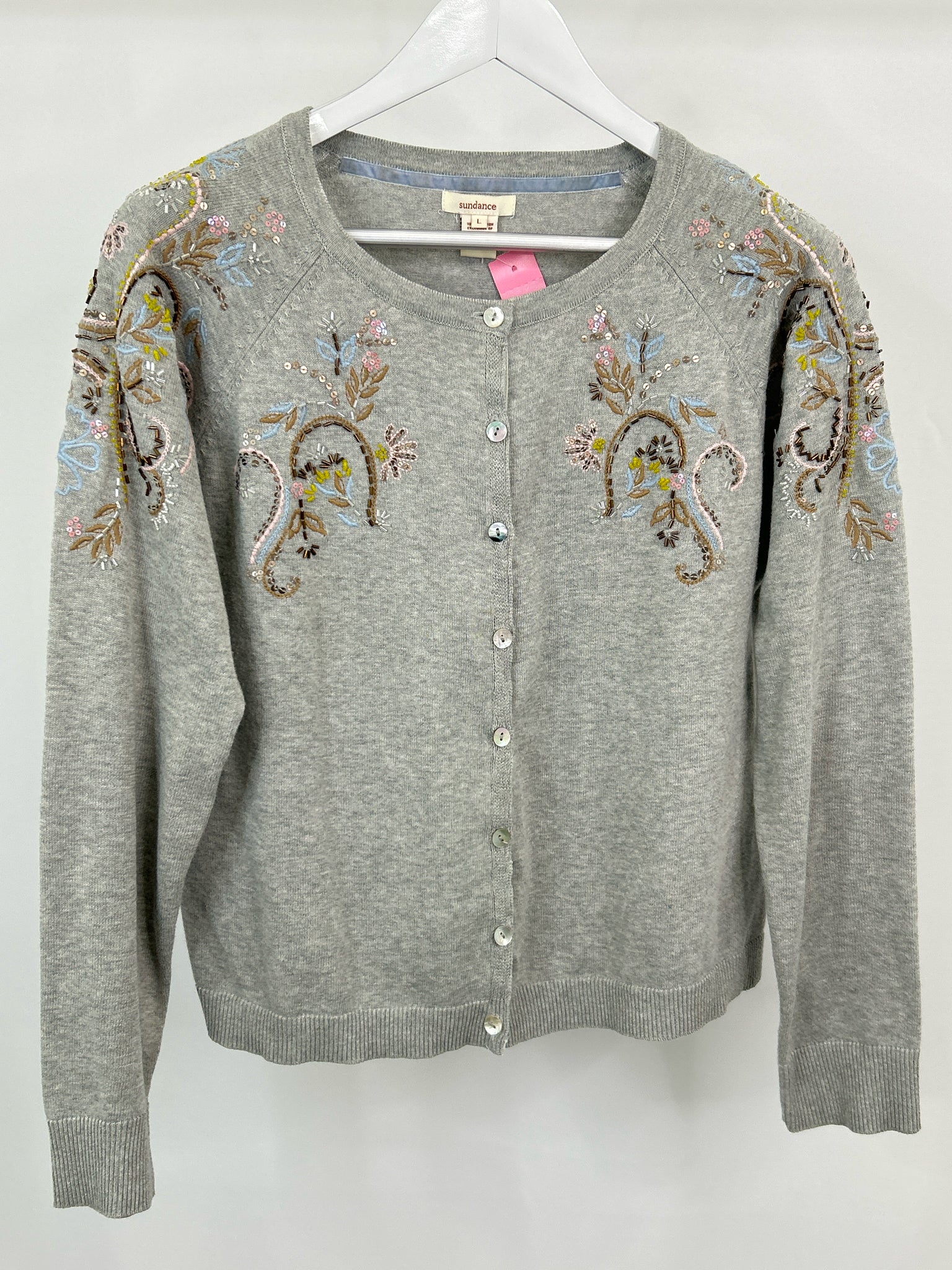 SUNDANCE Size L Grey Women Cardigan