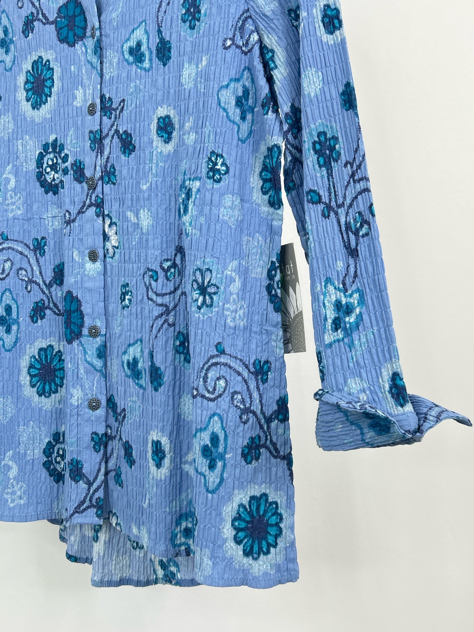 HABITAT Size S Blue floral Women Tunic