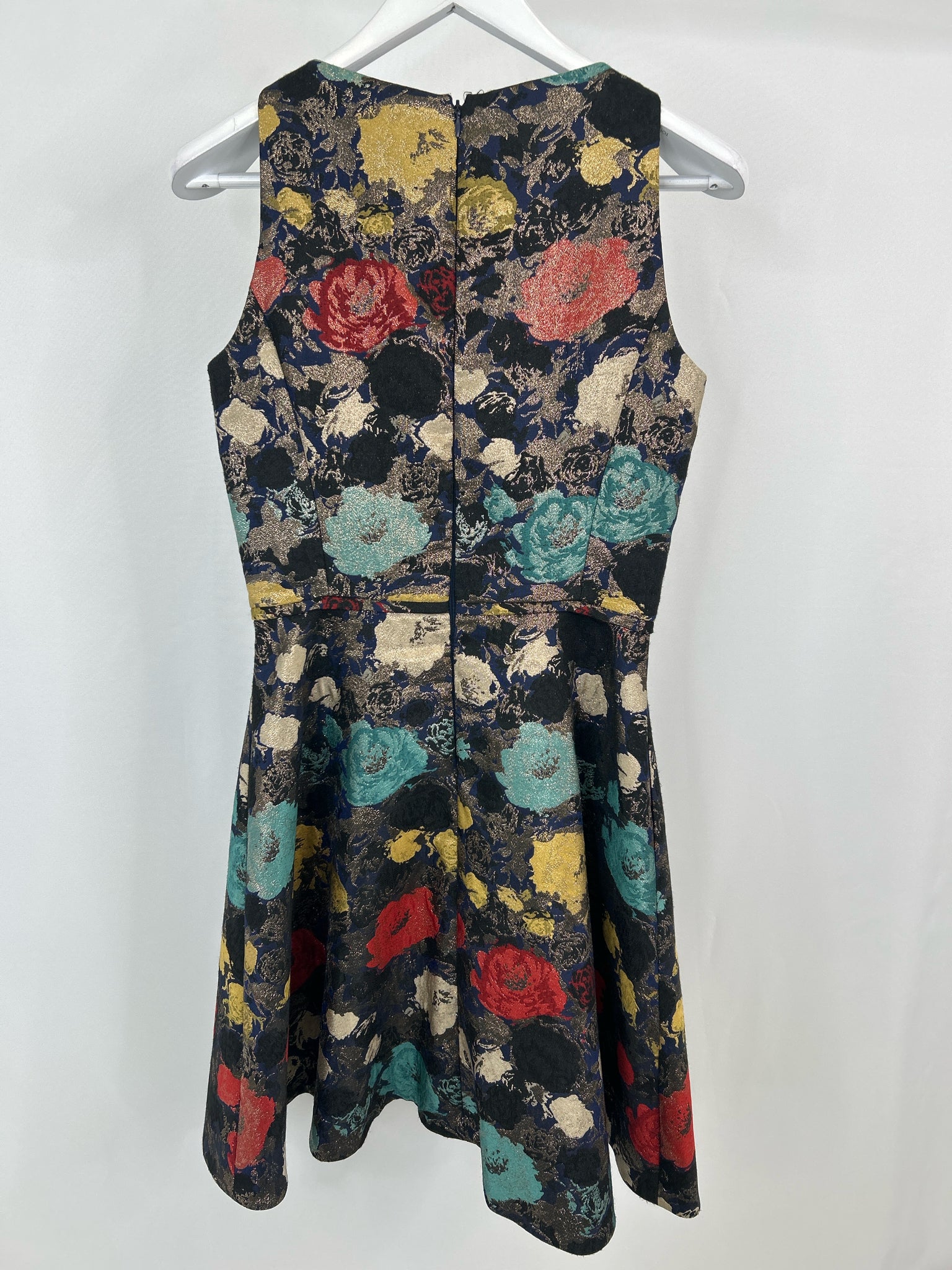 TAHARI ASL Size 4 Navy Print Women Dress