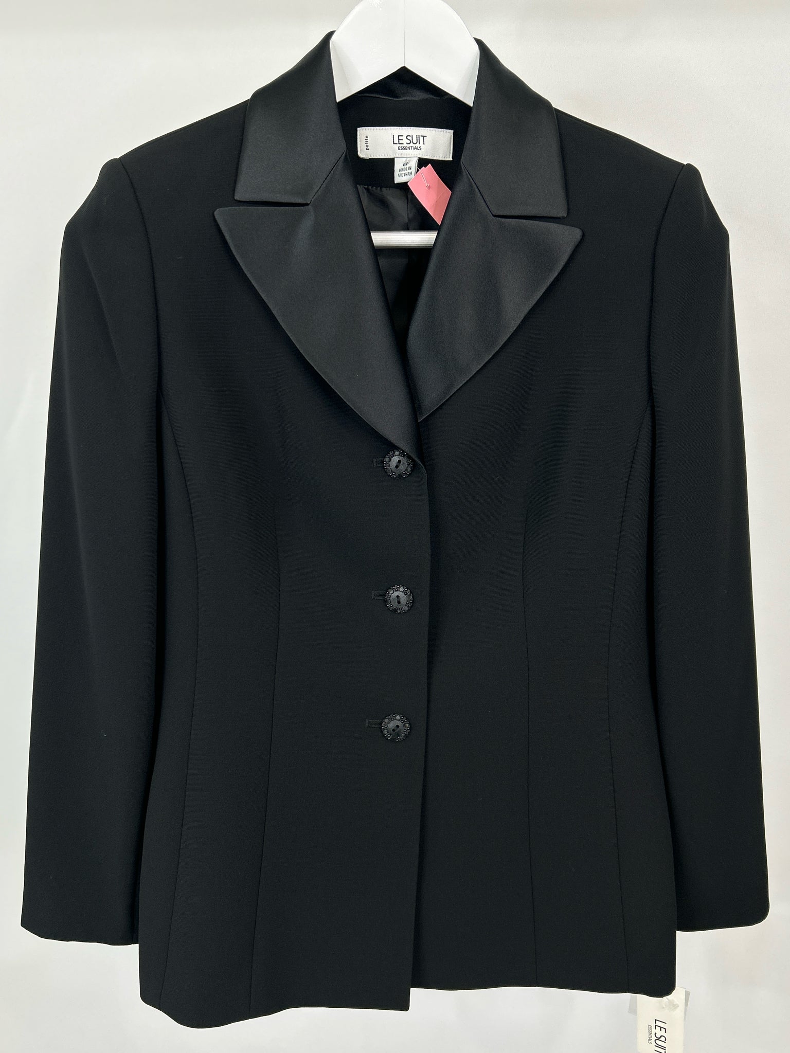 LE SUIT Size 6P Black Women 2-Piece w/pants